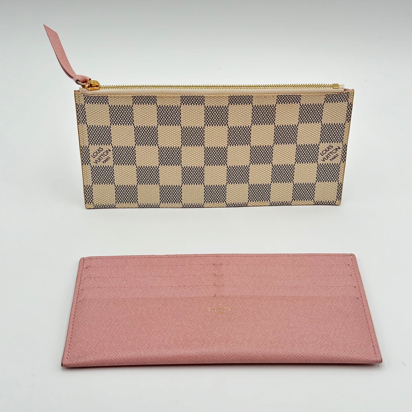 Authentic Louis Vuitton Rose Ballerine Felicie Insert Long Cardholder