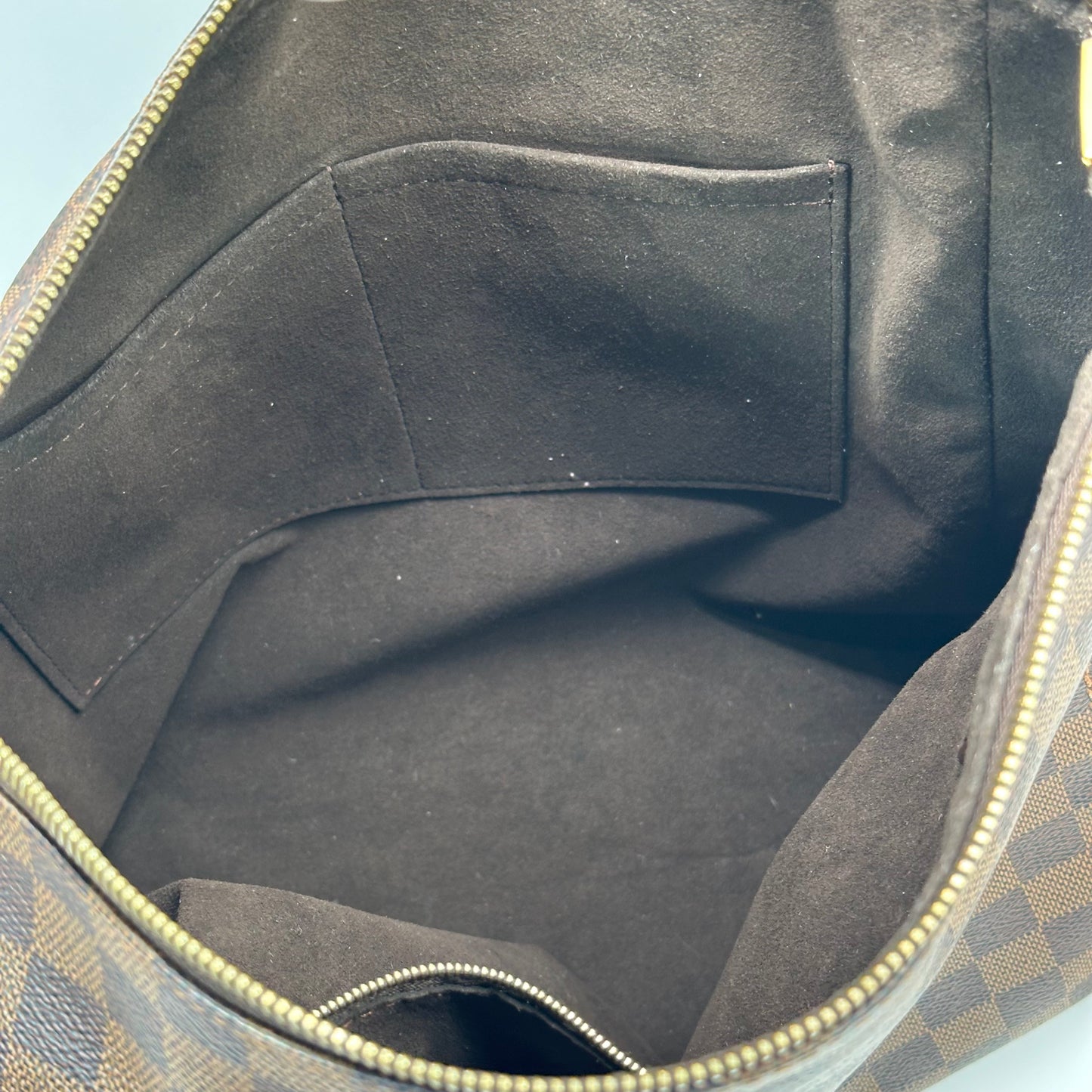 Authentic 2015 Louis Vuitton Damier Ebene Portobello PM Hobo Bag