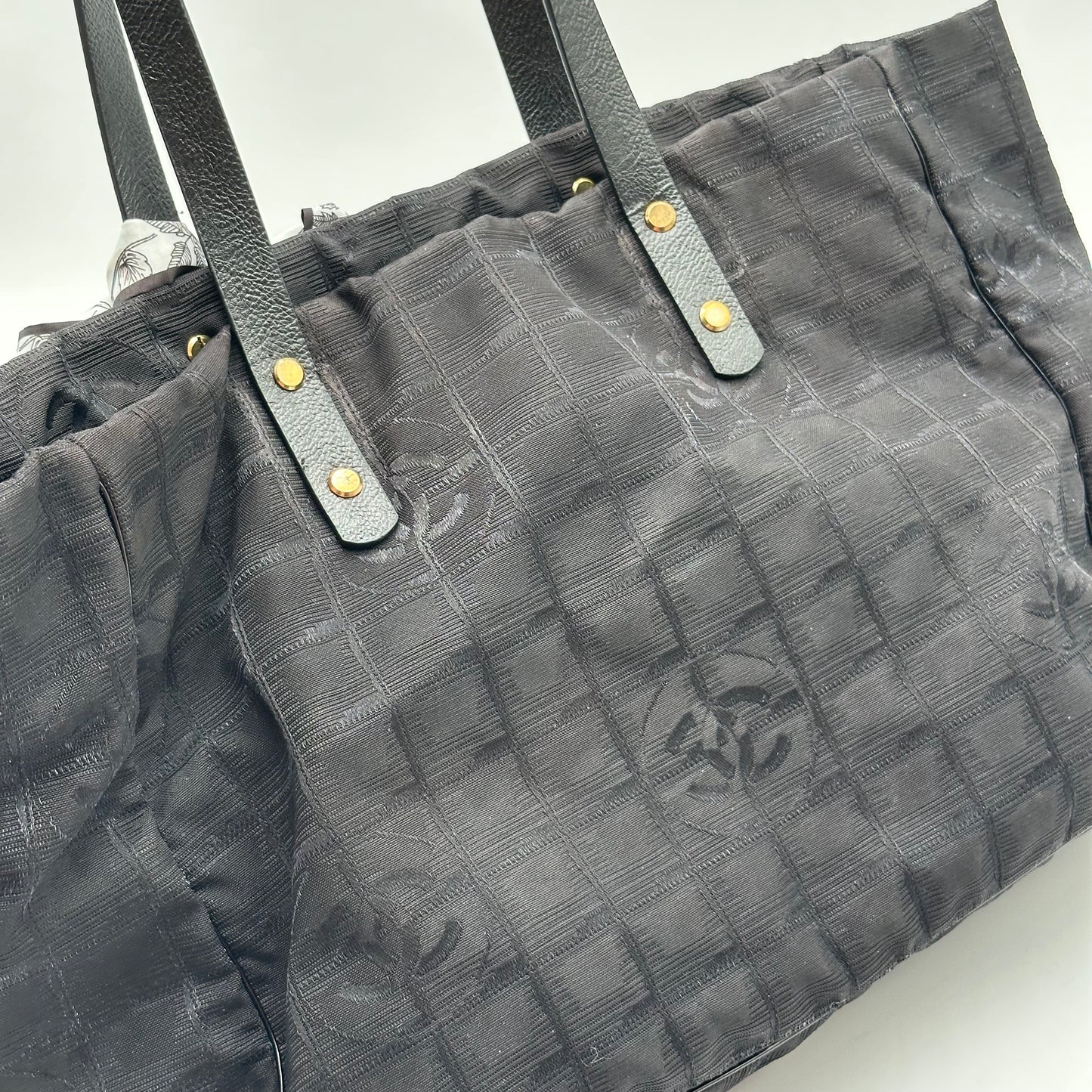 Authentic CHANEL Black Medium Travel Line Tote