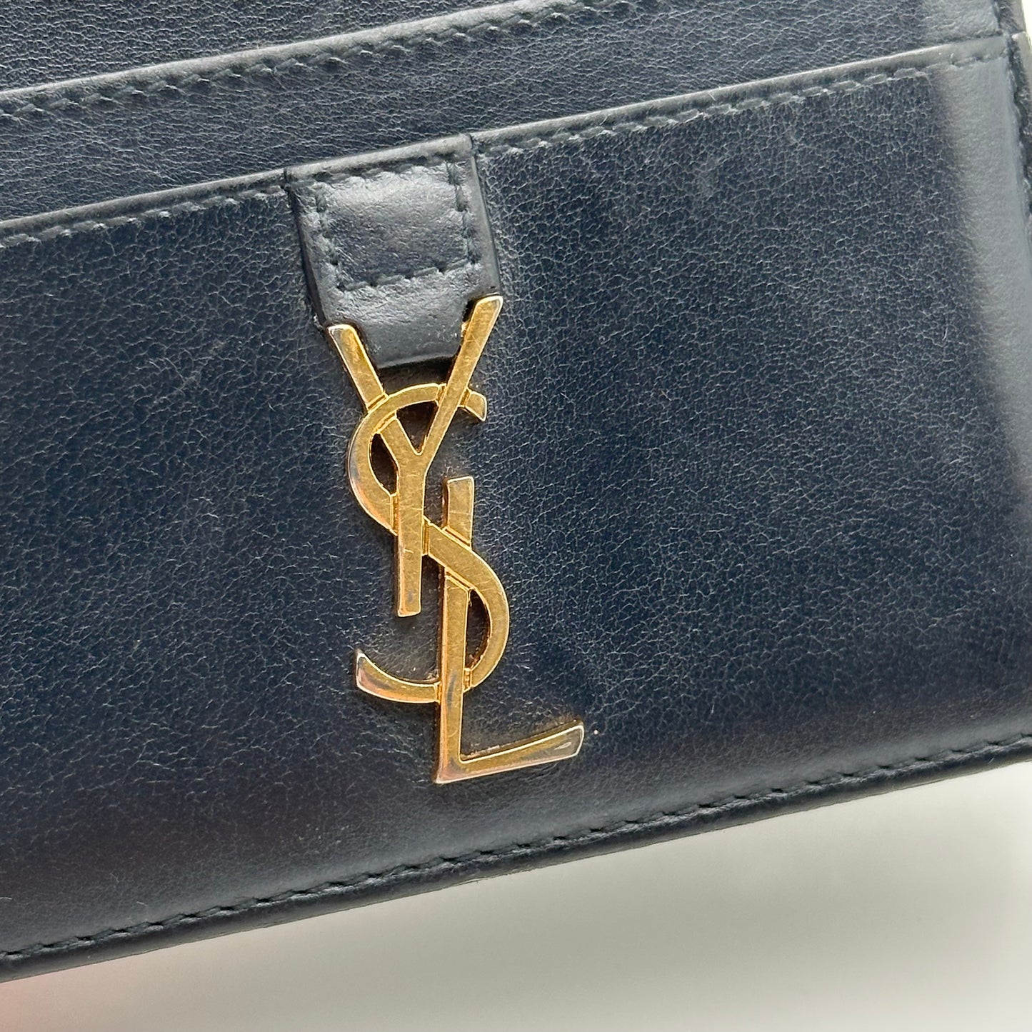 Authentic YSL Calfskin Cardholder Wallet