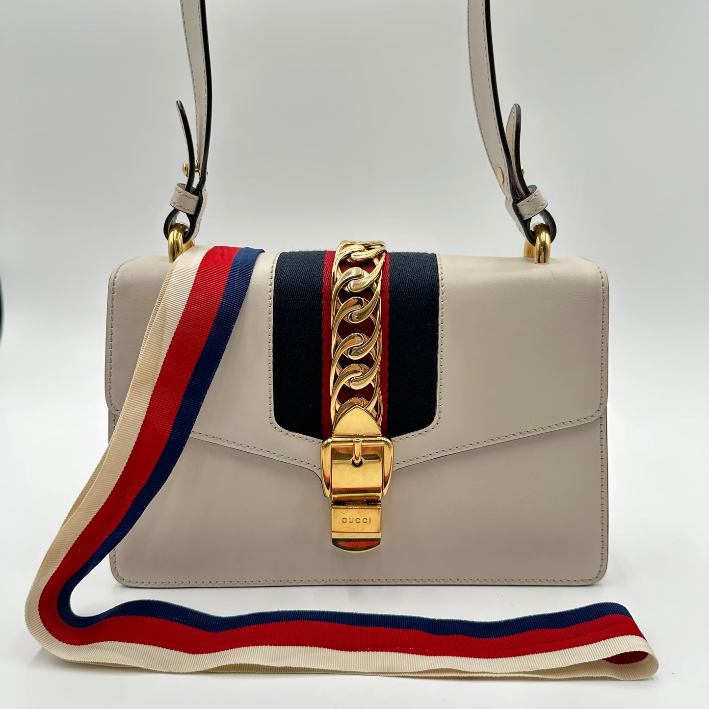 Authentic GUCCI Small Off White Sylvie