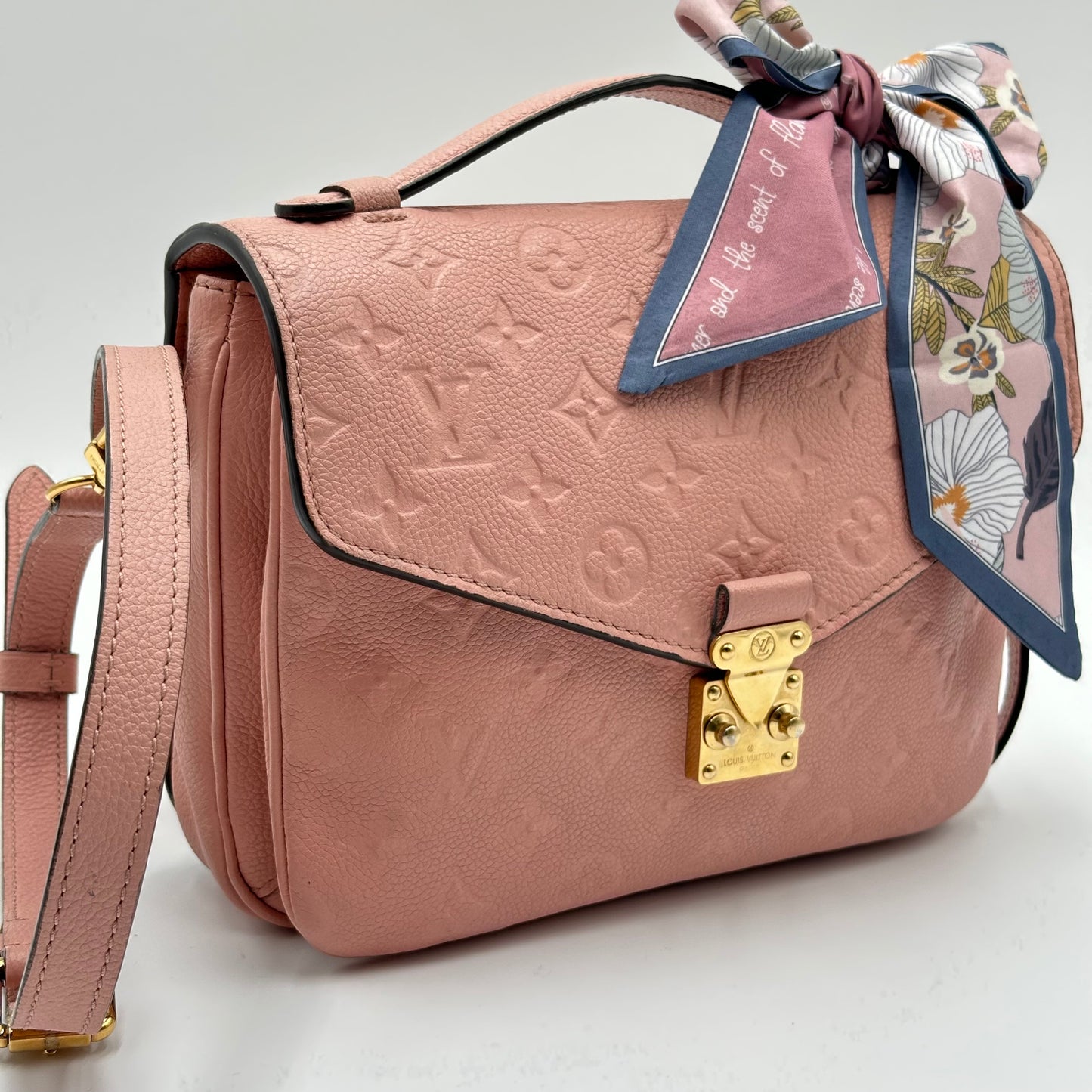 Authentic Louis Vuitton Pochette Métis Monogram Empreinte Rose Pink Crossbody