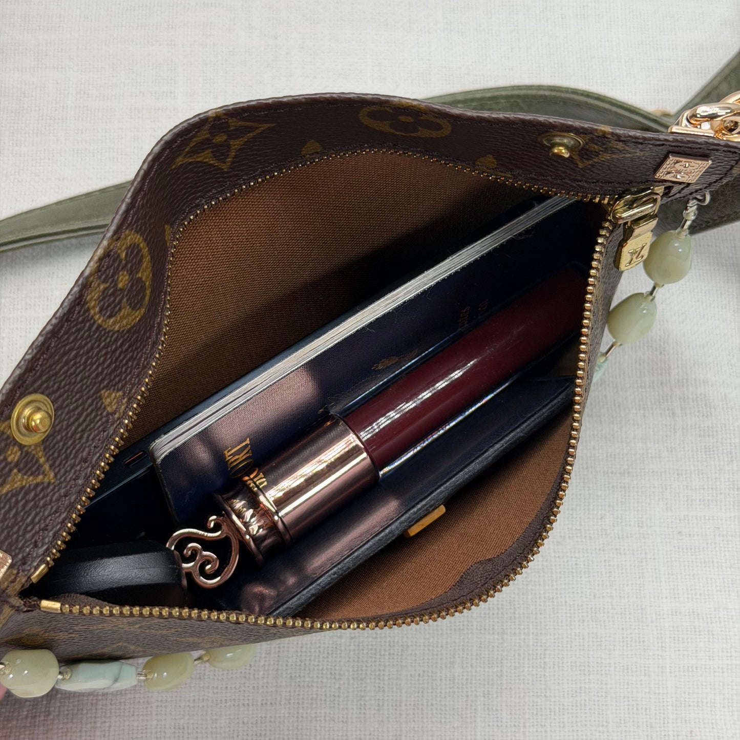 Authentic Louis Vuitton Monogram Randonne Pouch Insert Crossbody