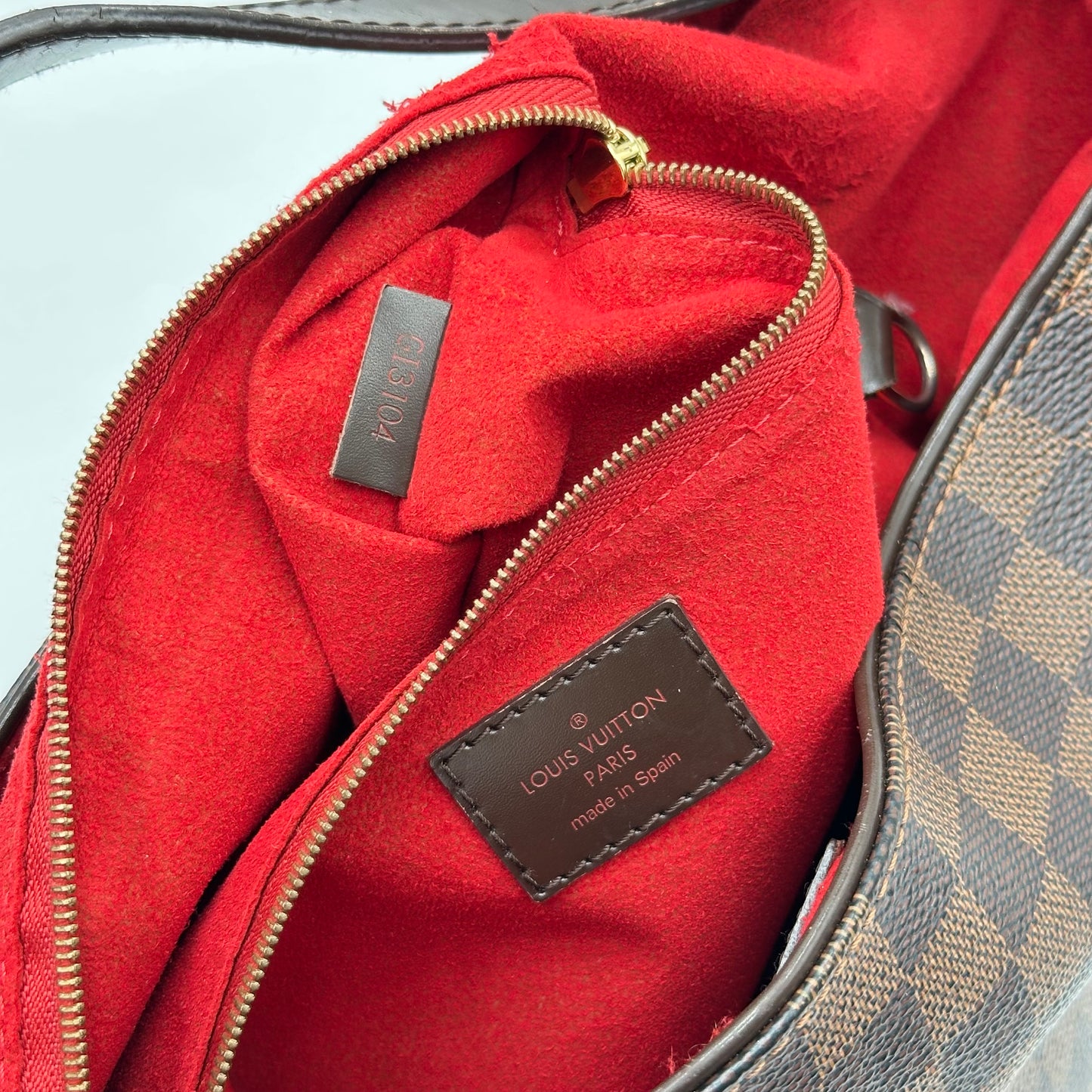 Authentic Louis Vuitton Damier Ebene Reggia Handbag Tote