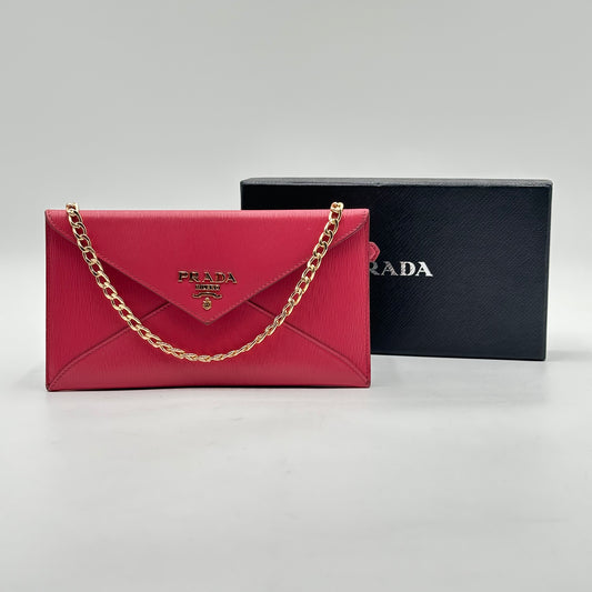 Authentic PRADA Fuchsia Envelope Wallet