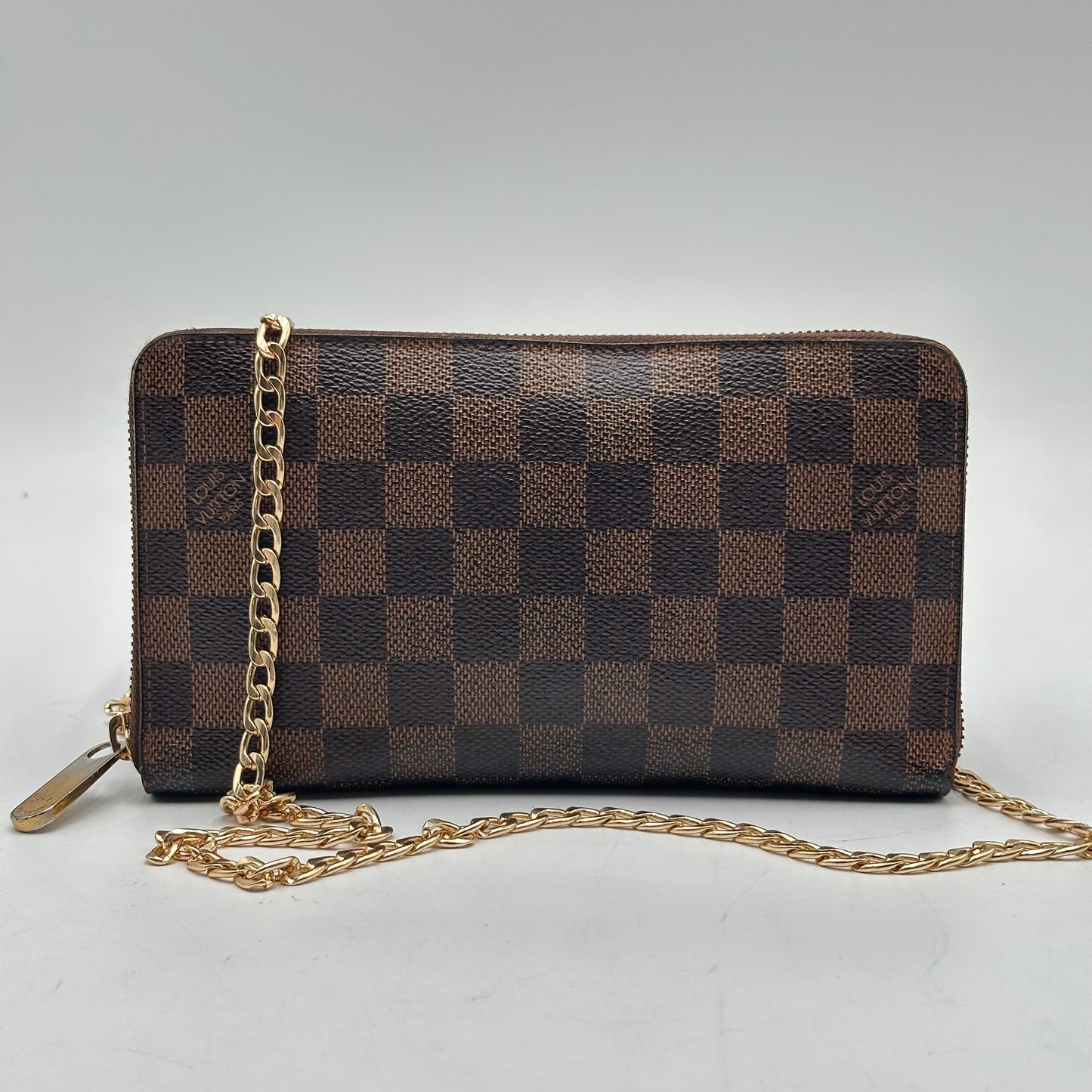 Authentic Louis Vuitton 2011 Damier Ebene Organizer Wallet Crossbody