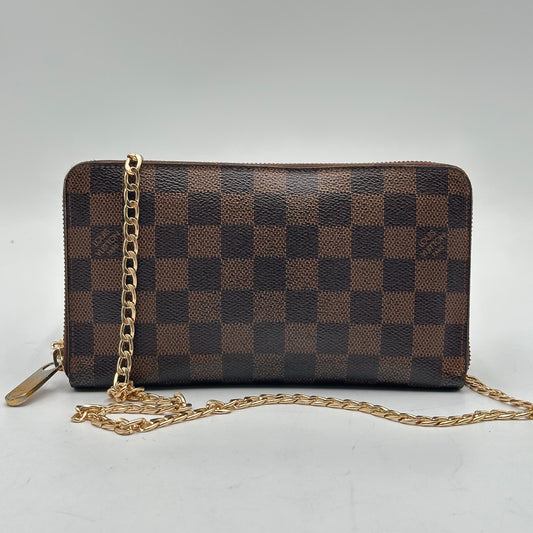 Authentic Louis Vuitton 2011 Damier Ebene Organizer Wallet Crossbody
