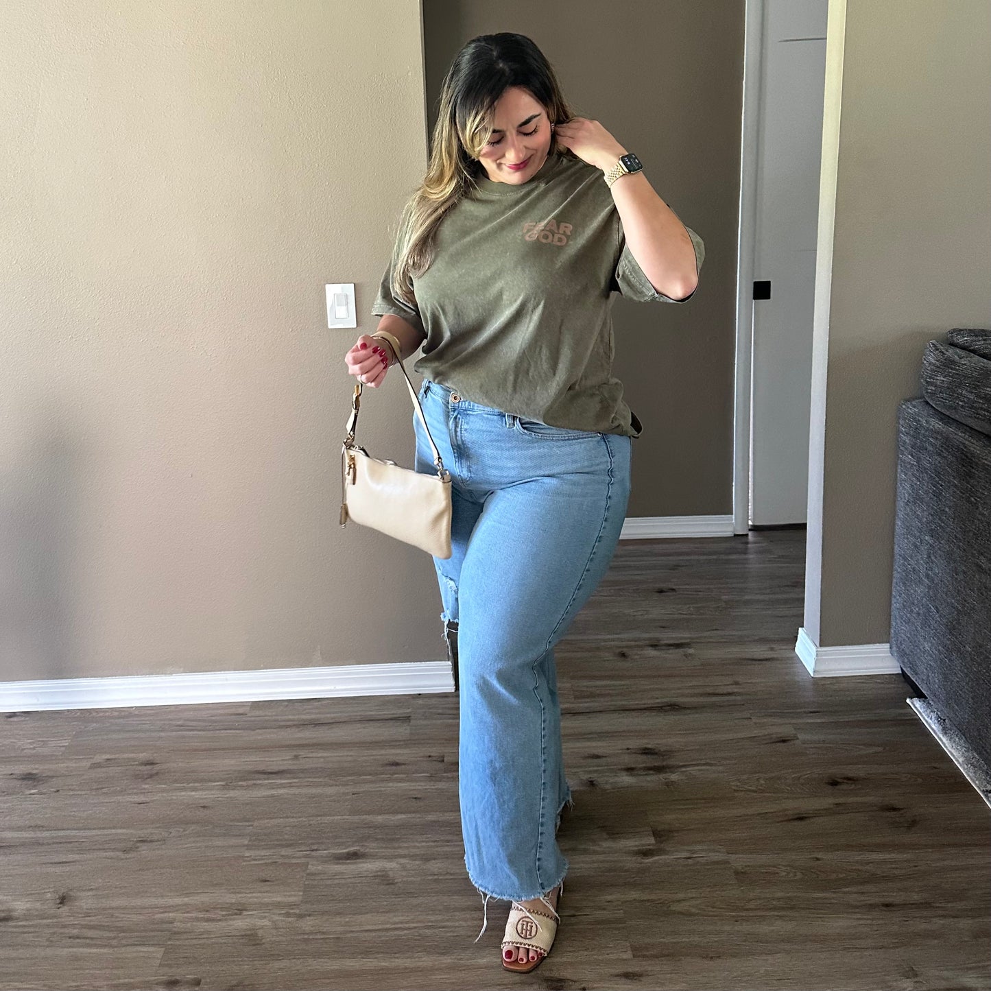 Authentic PRADA Saffiano Daino Shoulder Bag