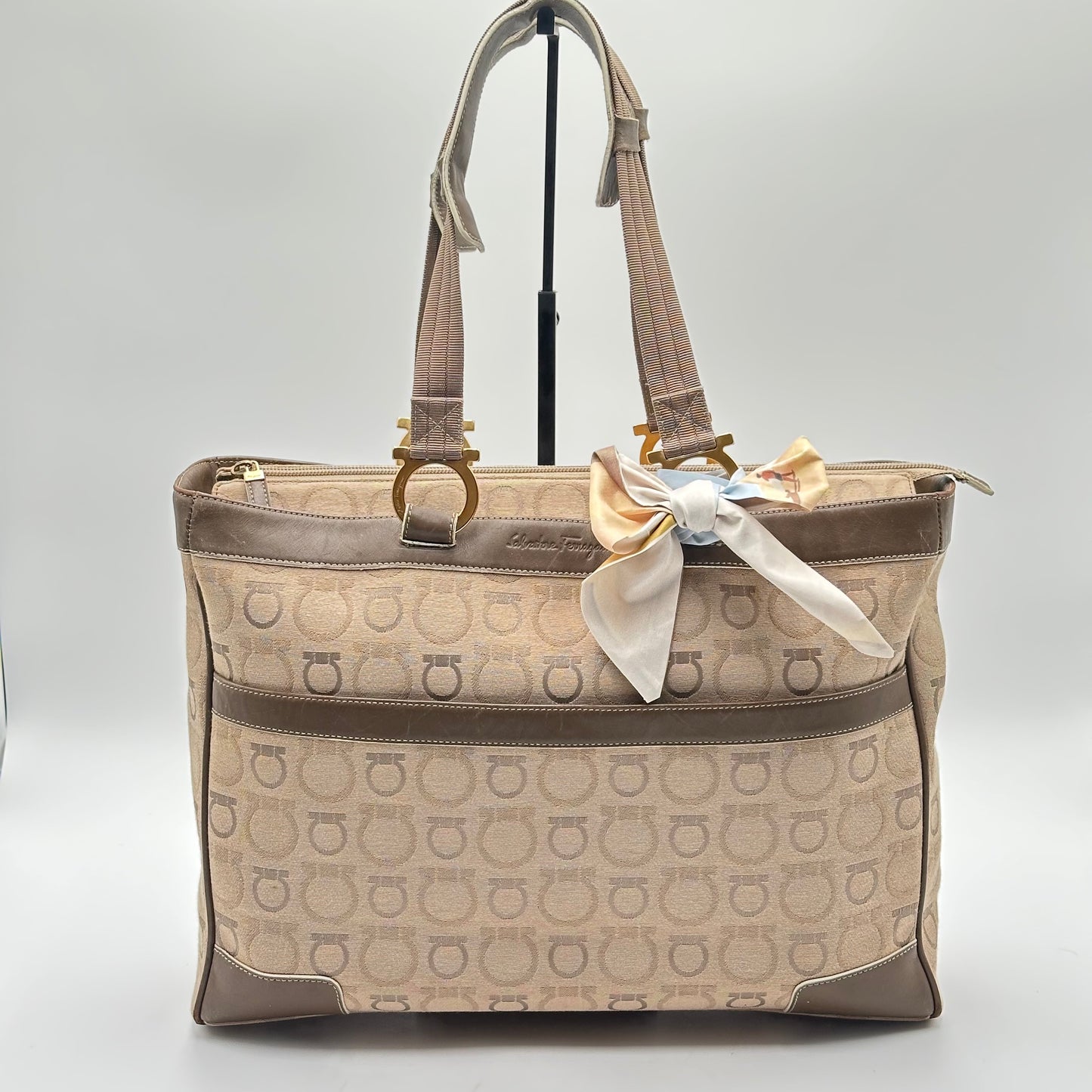 Authentic Ferragamo Gancini Large Tote