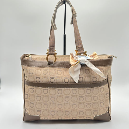 Authentic Ferragamo Gancini Large Tote