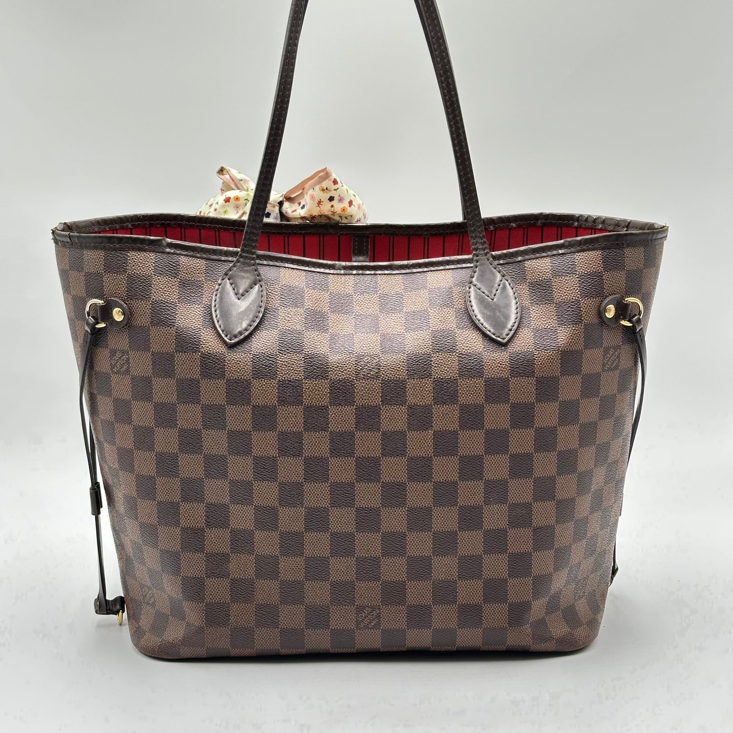 Authentic Louis Vuitton 2014 Damier Ebene Neverfull MM