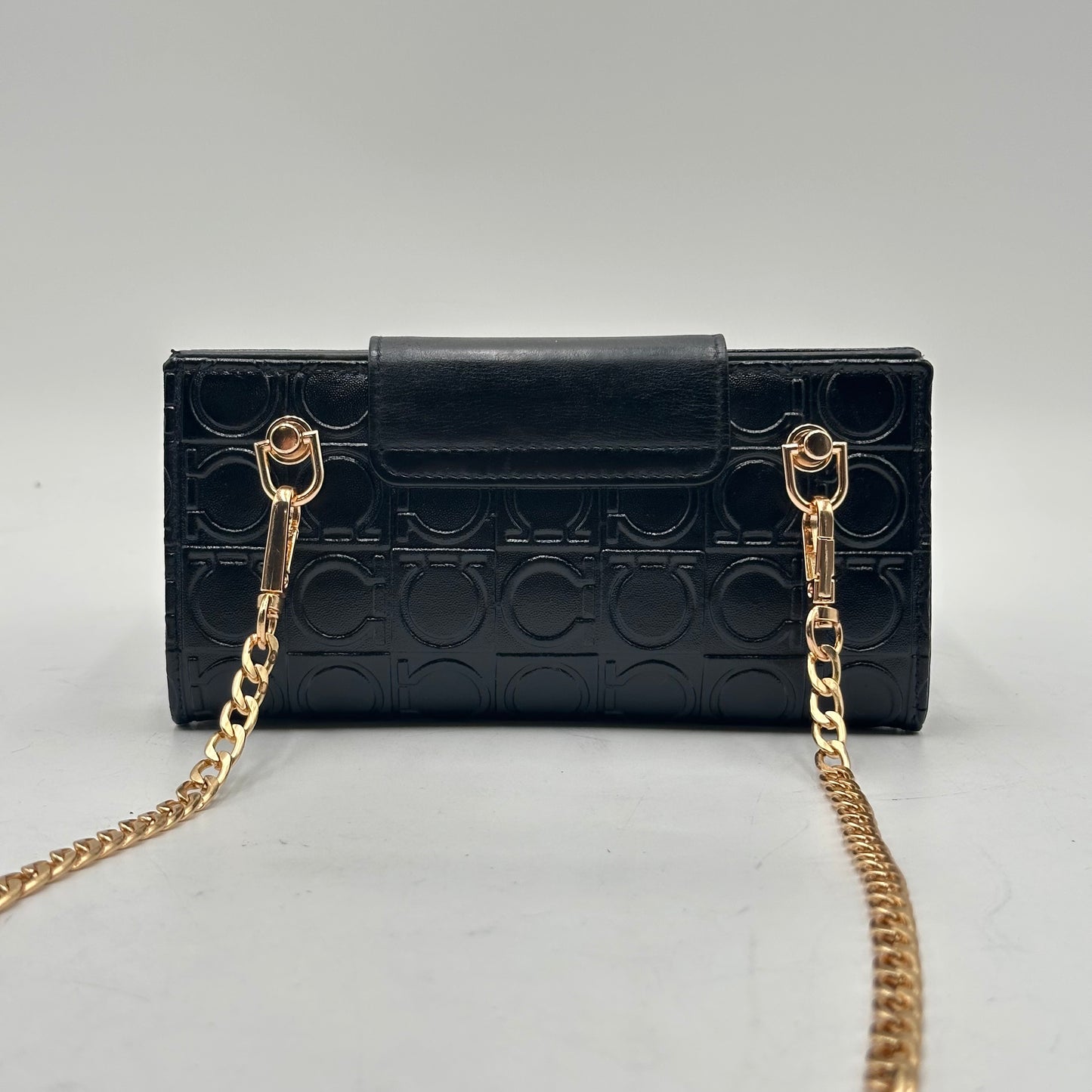 Authentic Authentic Ferragamo Black Snaplock Wallet Crossbody