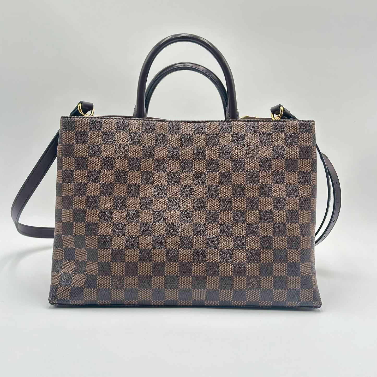 Authentic Louis Vuitton 2016 Damier Ebene Brompton 2-Way Tote