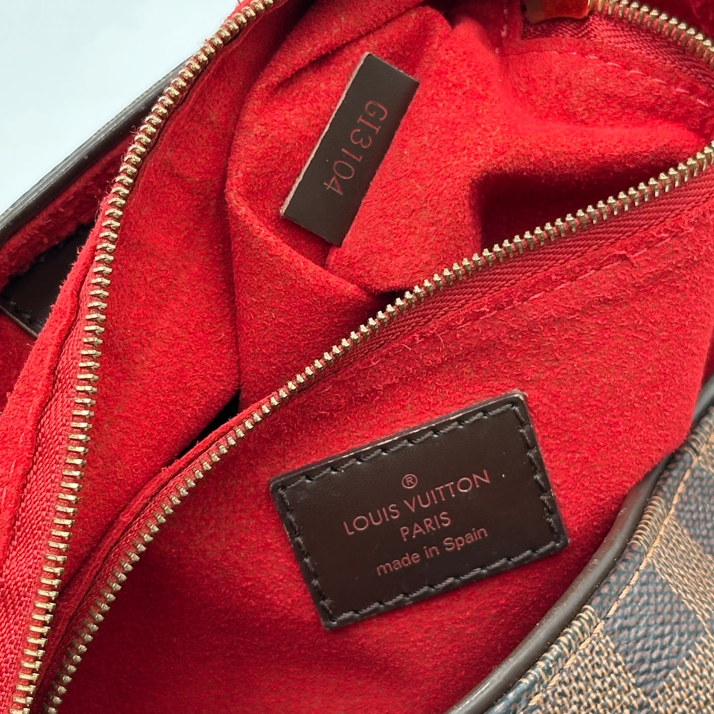 Authentic Louis Vuitton Damier Ebene Reggia Handbag Tote