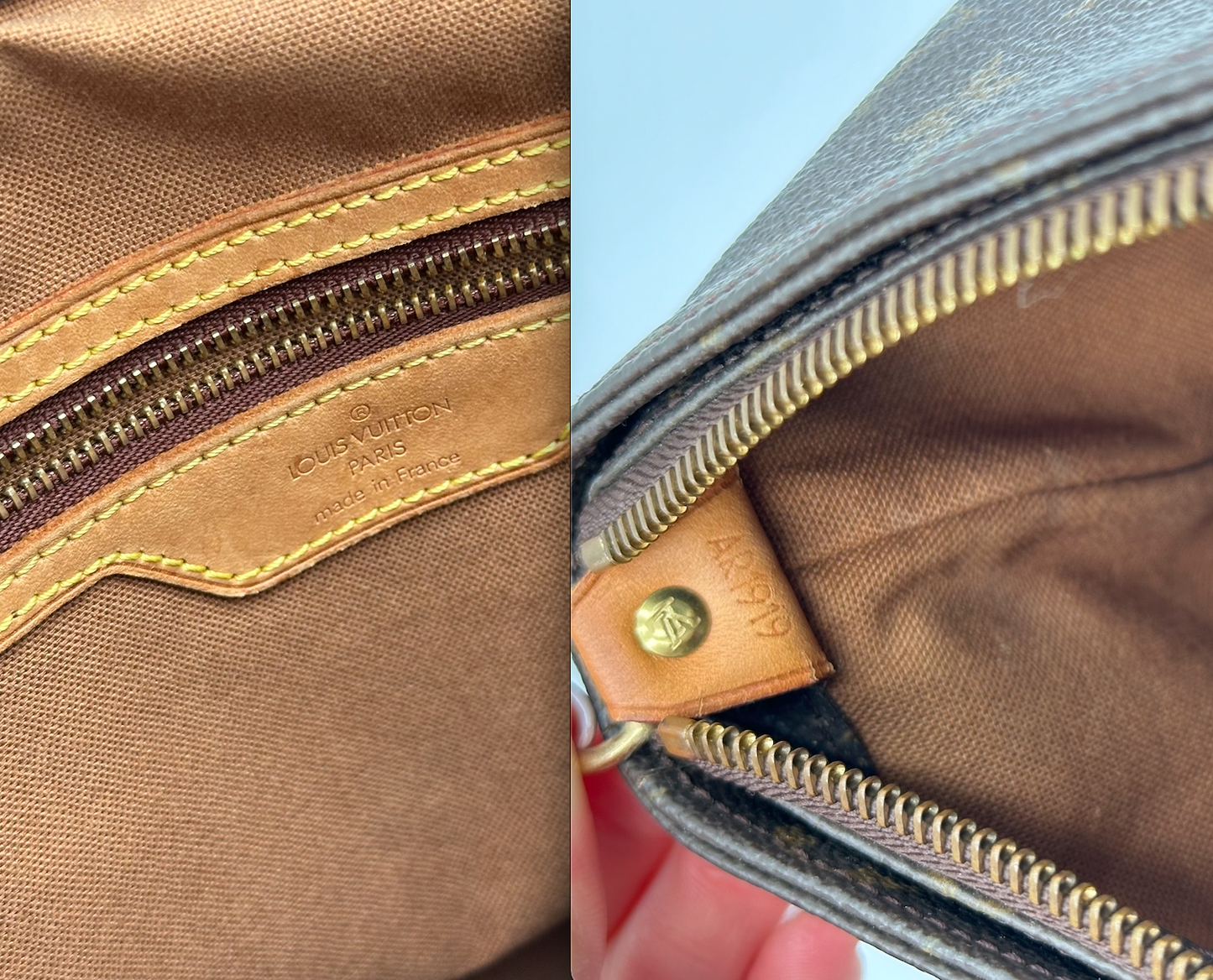 Authentic Louis Vuitton 1999 Monogram Cabas Mezzo Tote