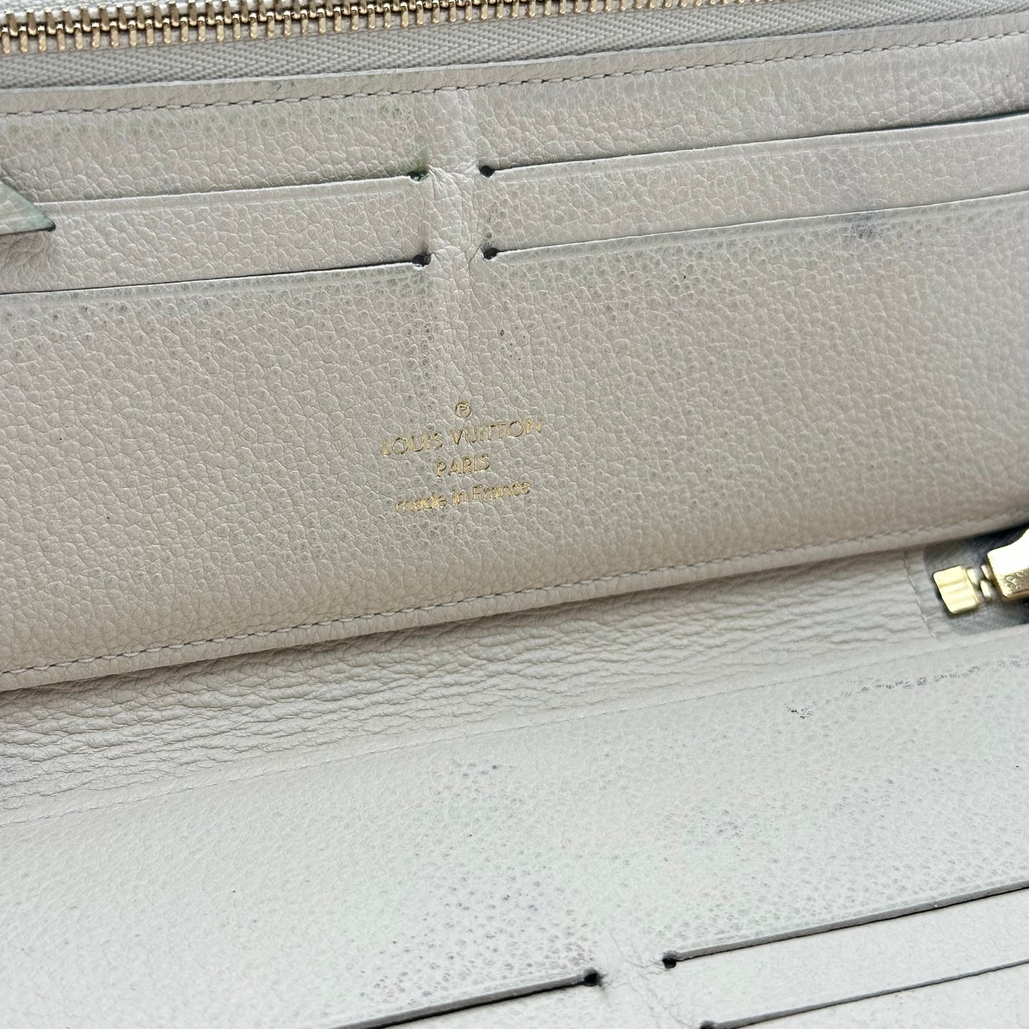 Authentic Louis Vuitton 2011 Black Empreinte Monogram Full Zipper Wallet Crossbody