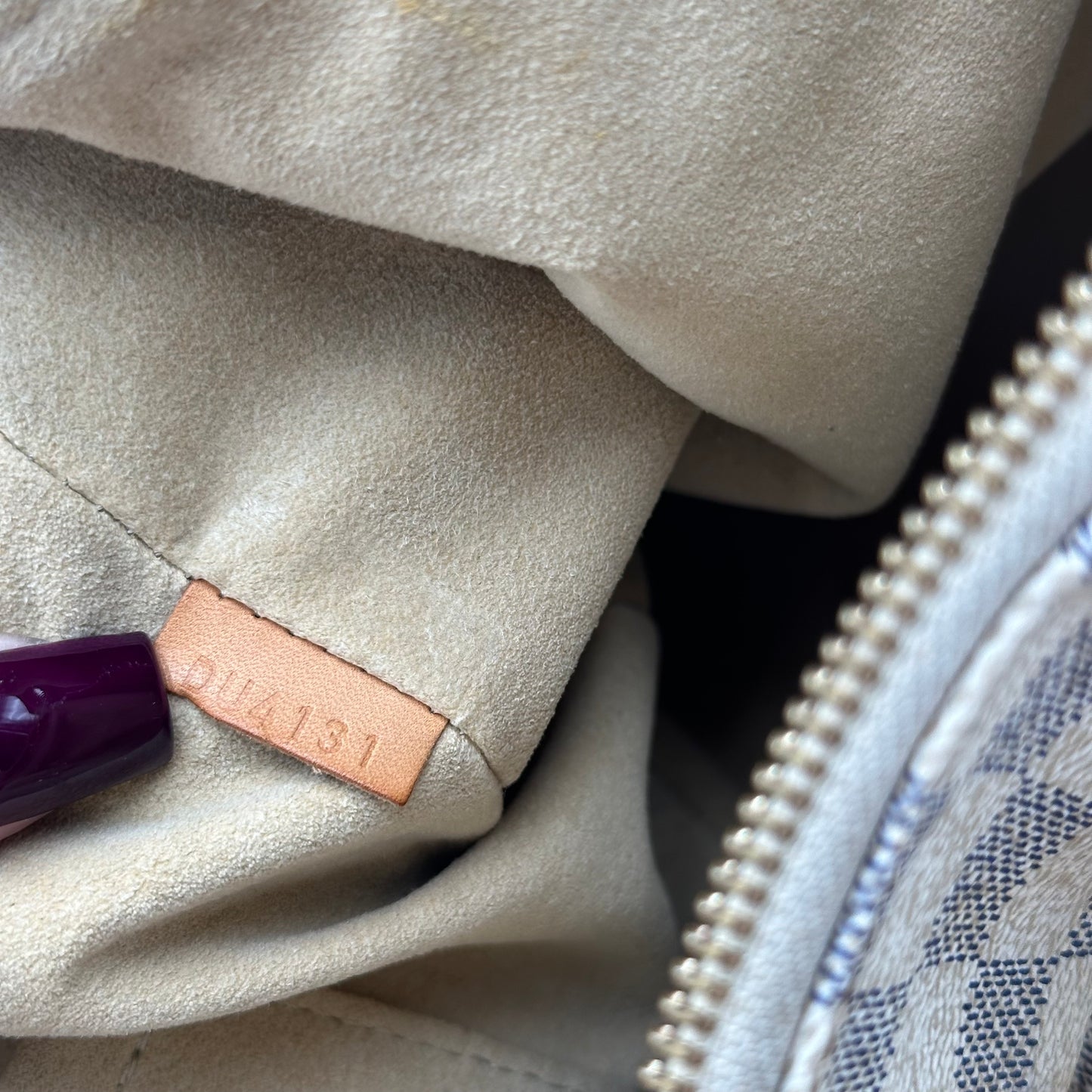 2011 Authentic louis Vuitton Damier Azur Evora MM Handbag Crossbody