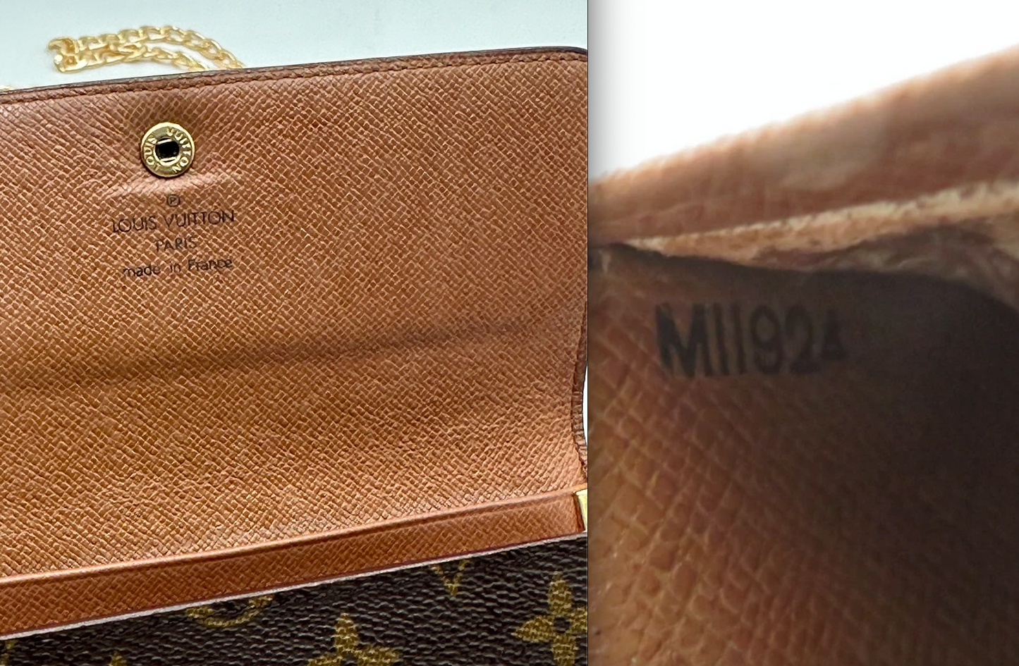 Authentic Louis Vuitton 1994 Monogram Porte Monnaie Bilet Wallet Crossbody