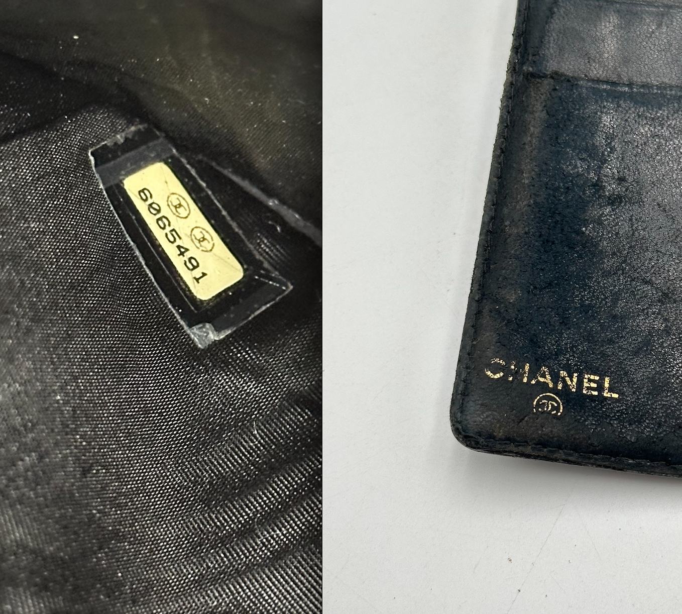 Authentic CHANEL Black Caviar Kisslock Wallet