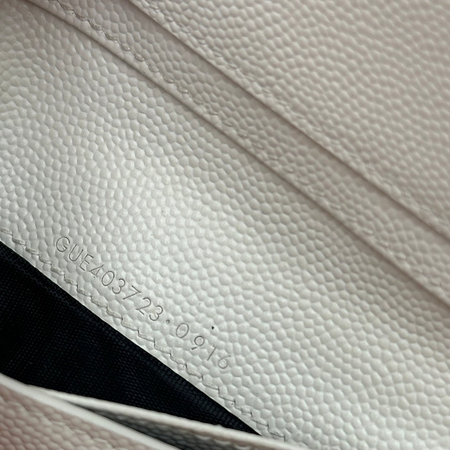 Authentic YSL White Matelasse Compact Wallet