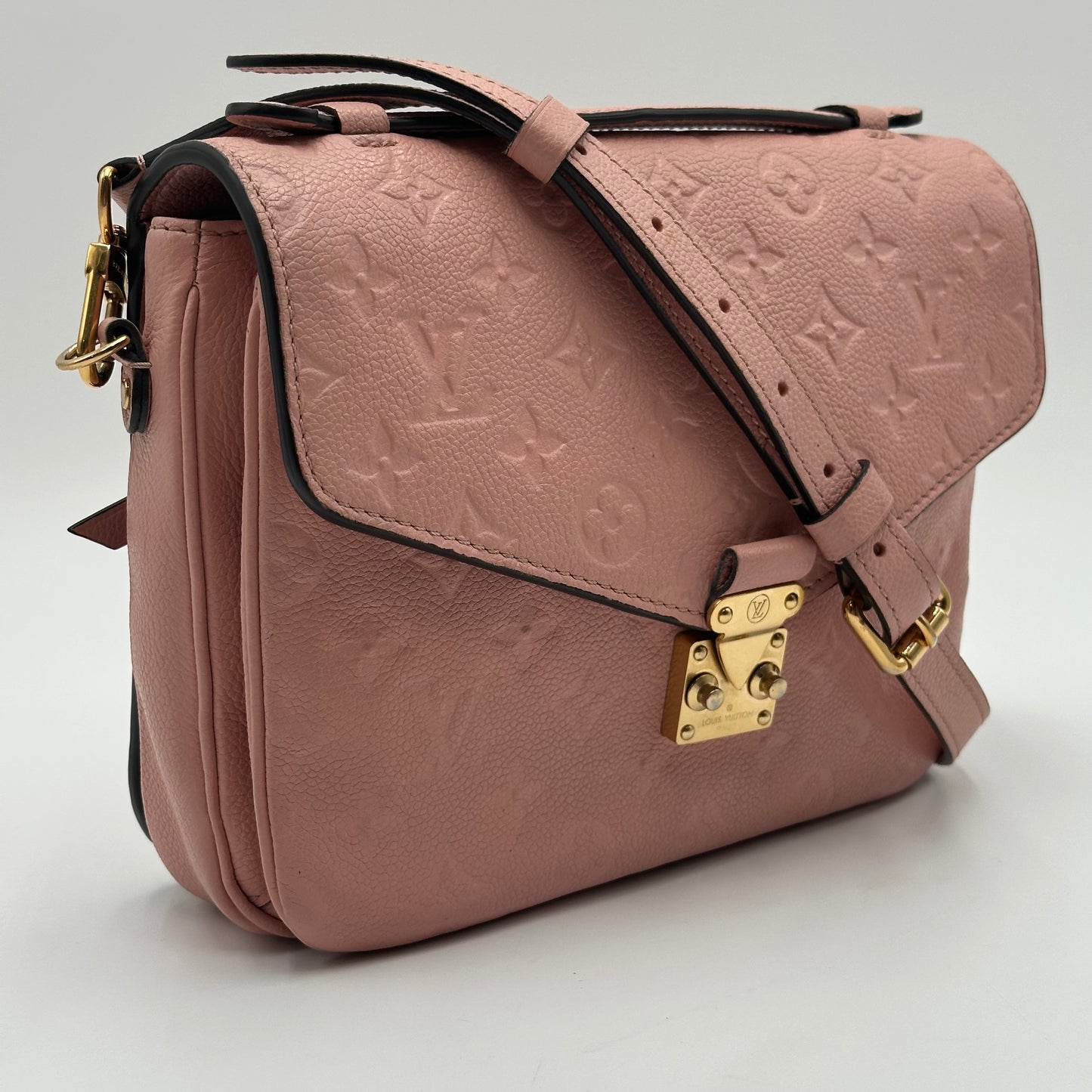 Authentic Louis Vuitton Pochette Métis Monogram Empreinte Rose Pink Crossbody