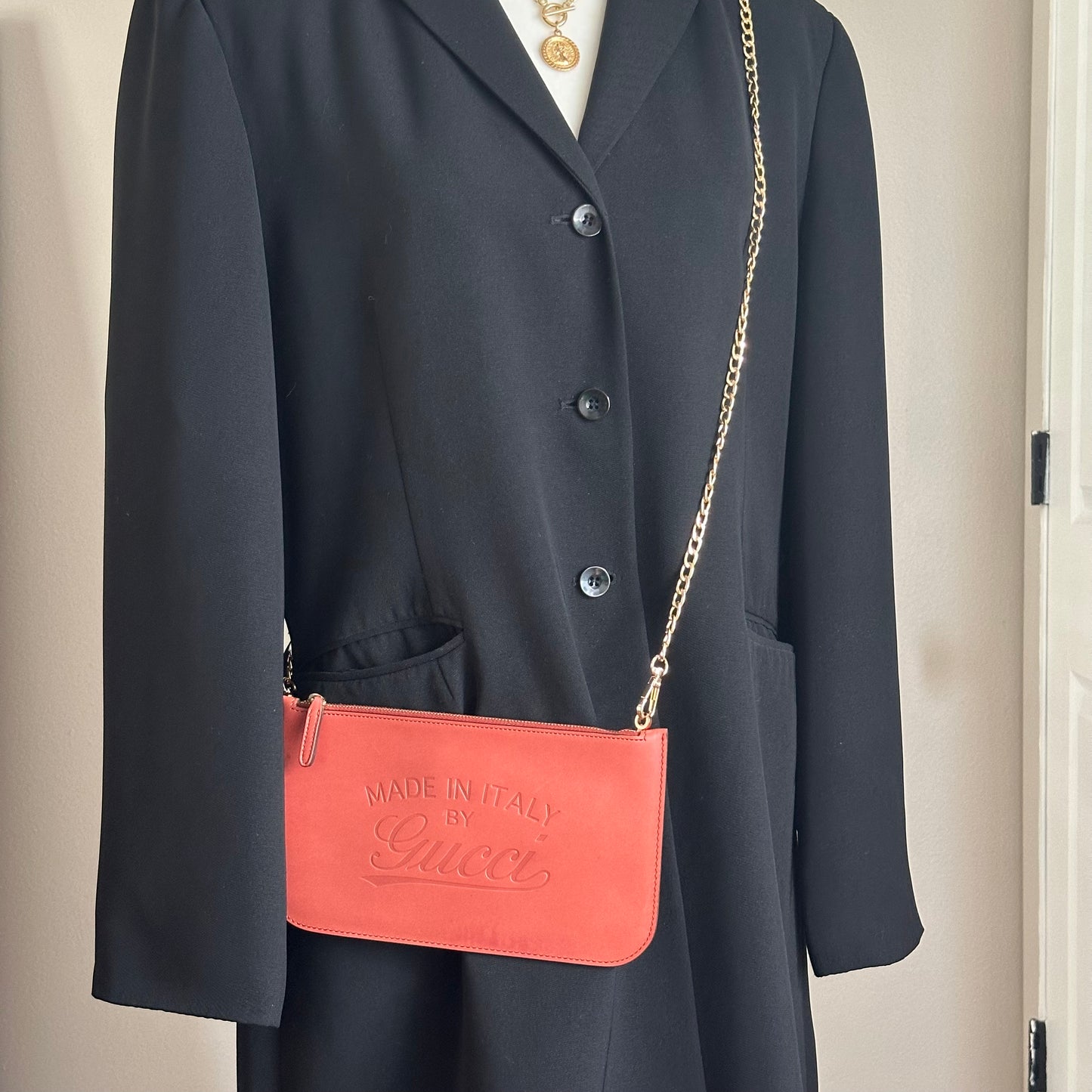 Authentic GUCCI GG Canvas Medium Craft Tote + Wristlet