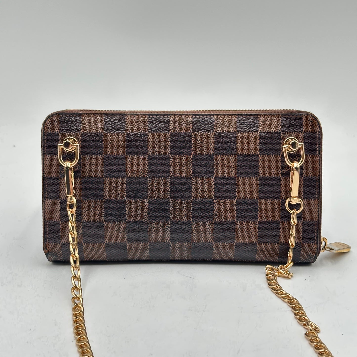 Authentic Louis Vuitton 2011 Damier Ebene Organizer Wallet Crossbody