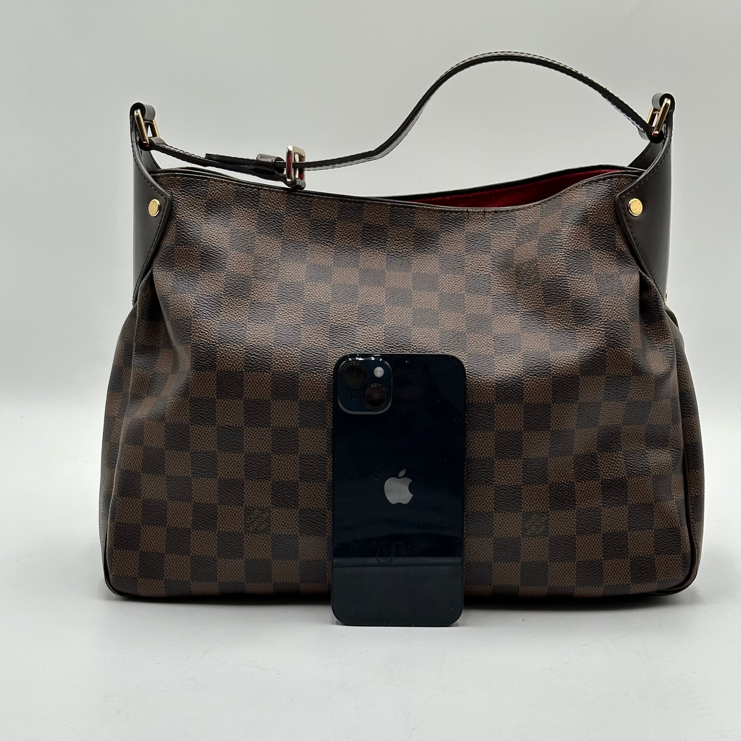 Authentic Louis Vuitton Damier Ebene Reggia Handbag Tote