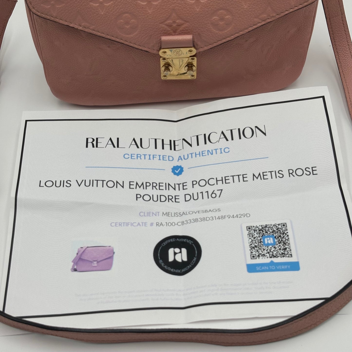 Authentic Louis Vuitton Pochette Métis Monogram Empreinte Rose Pink Crossbody