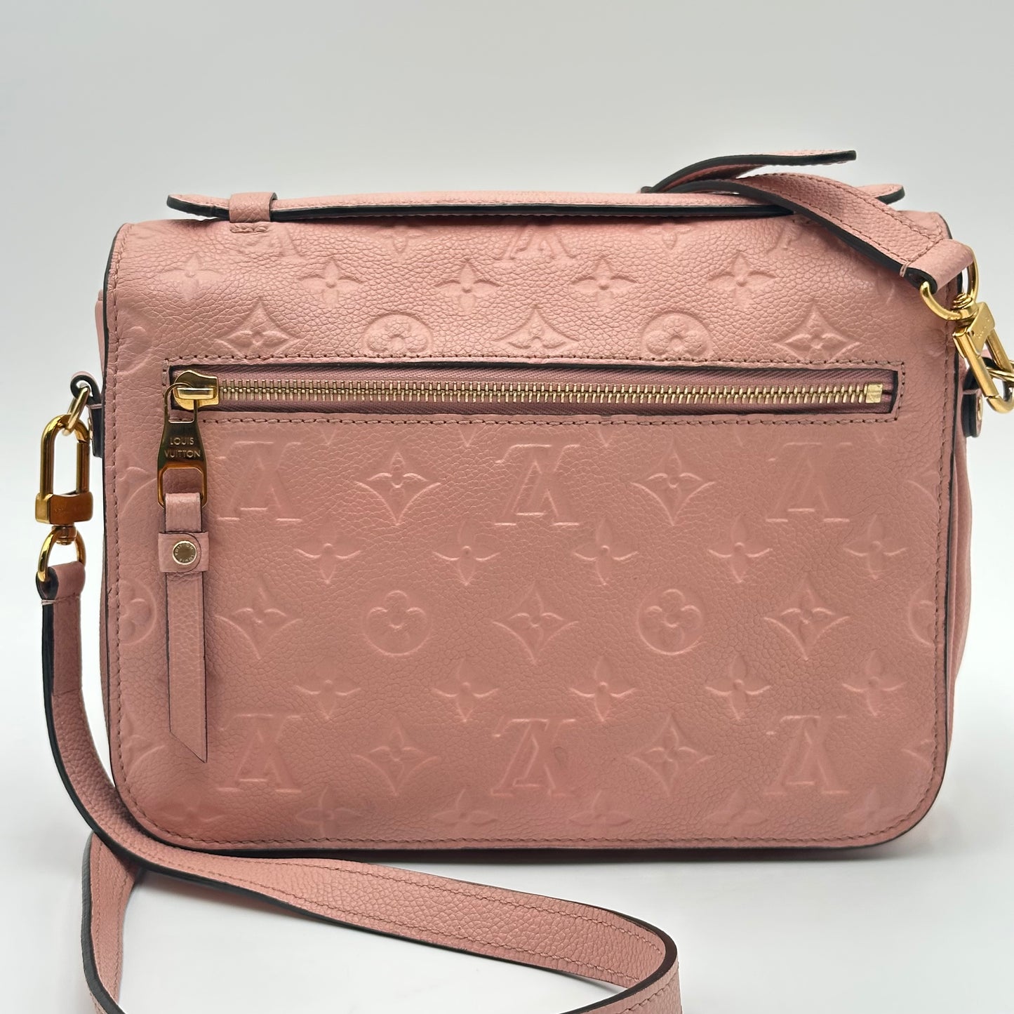 Authentic Louis Vuitton Pochette Métis Monogram Empreinte Rose Pink Crossbody