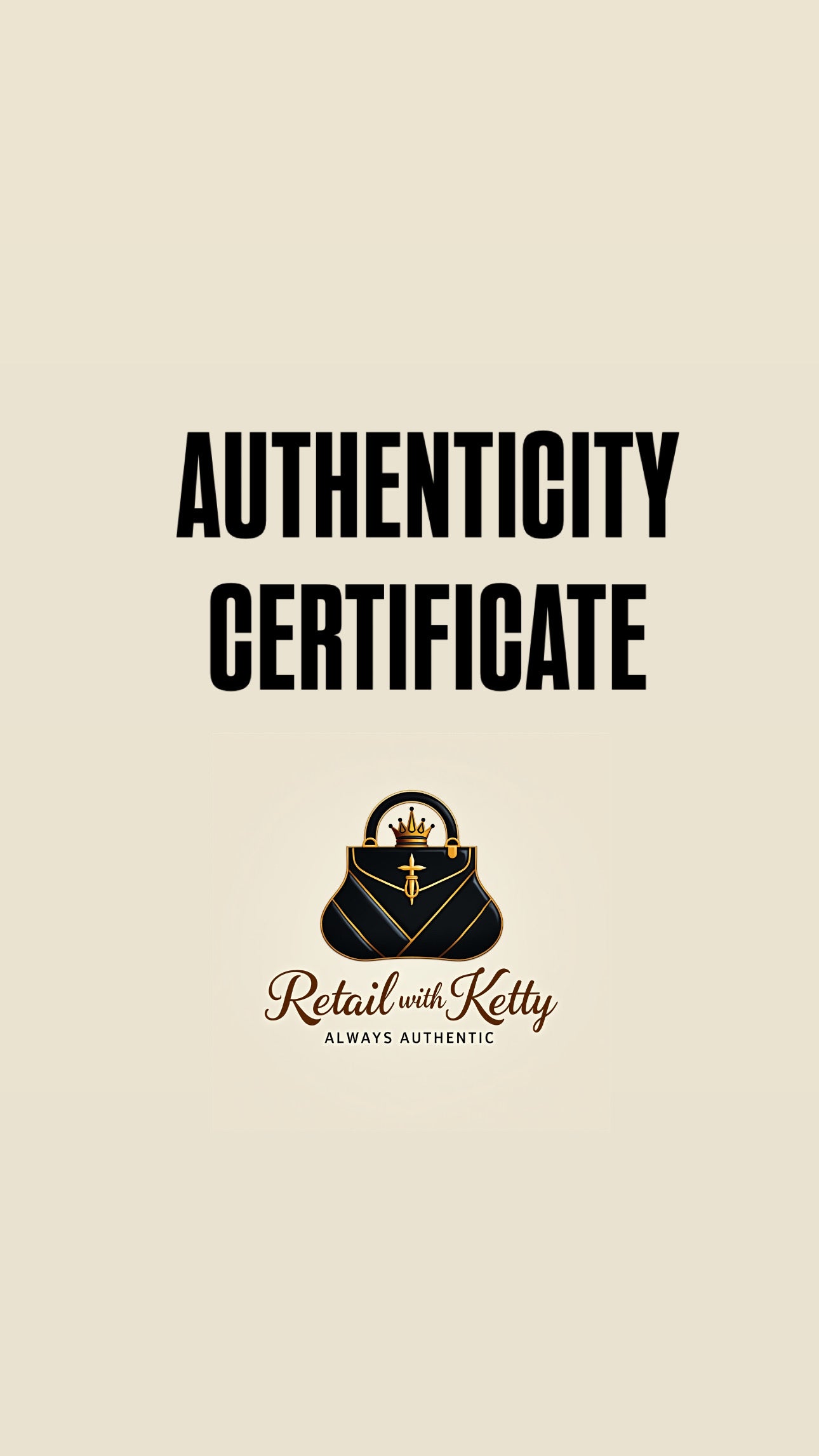 Louis Vuitton Authenticity Certificate