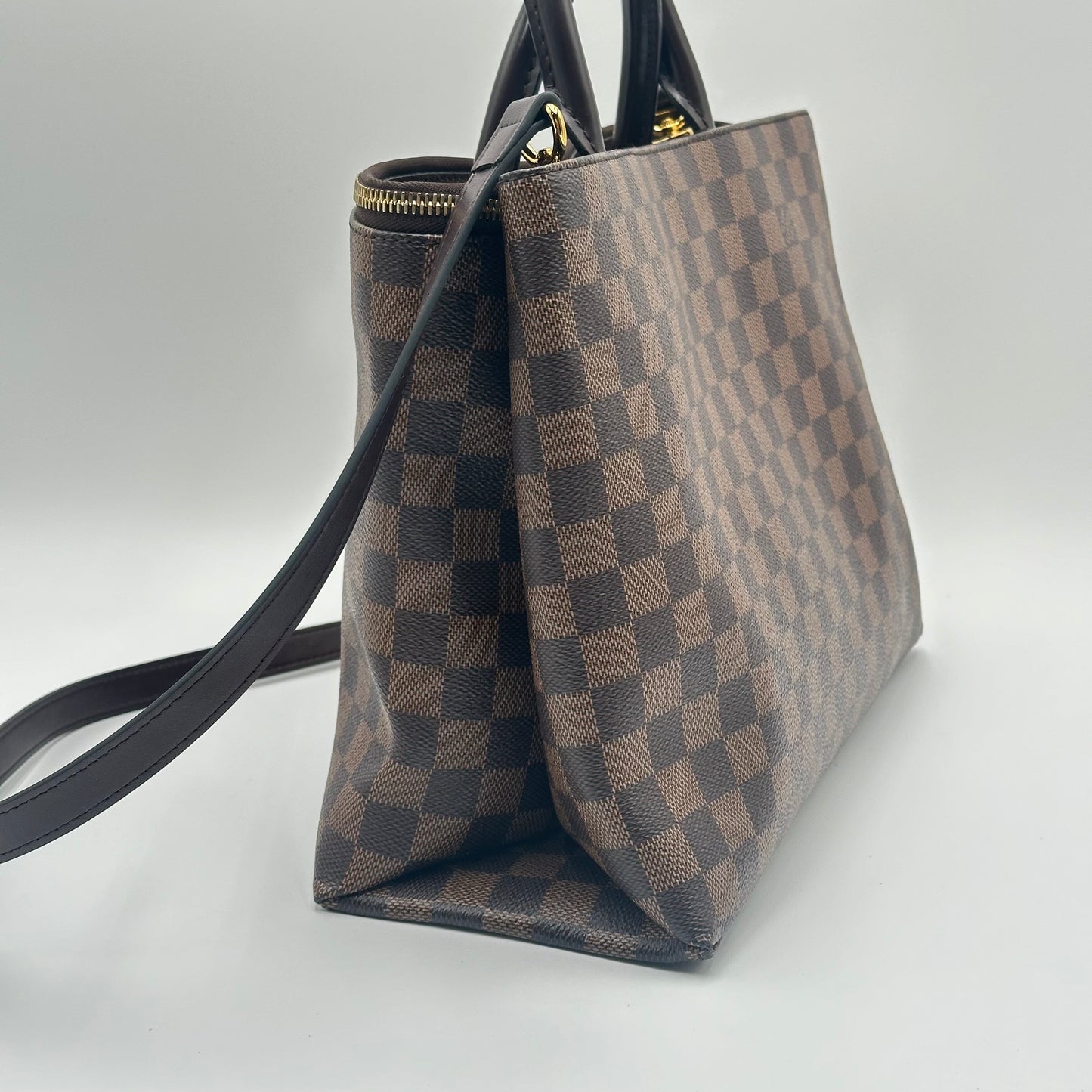 Authentic Louis Vuitton 2016 Damier Ebene Brompton 2-Way Tote