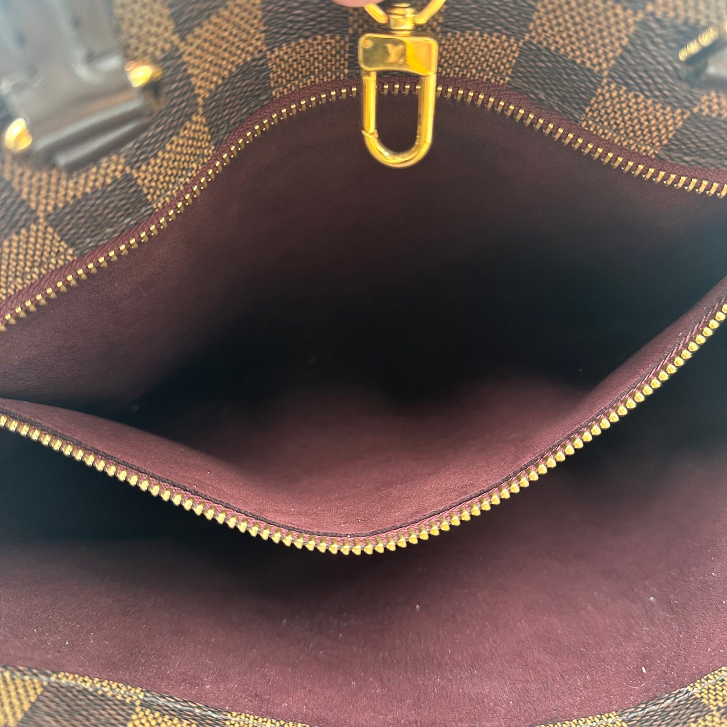 Authentic Louis Vuitton 2016 Damier Ebene Brompton 2-Way Tote