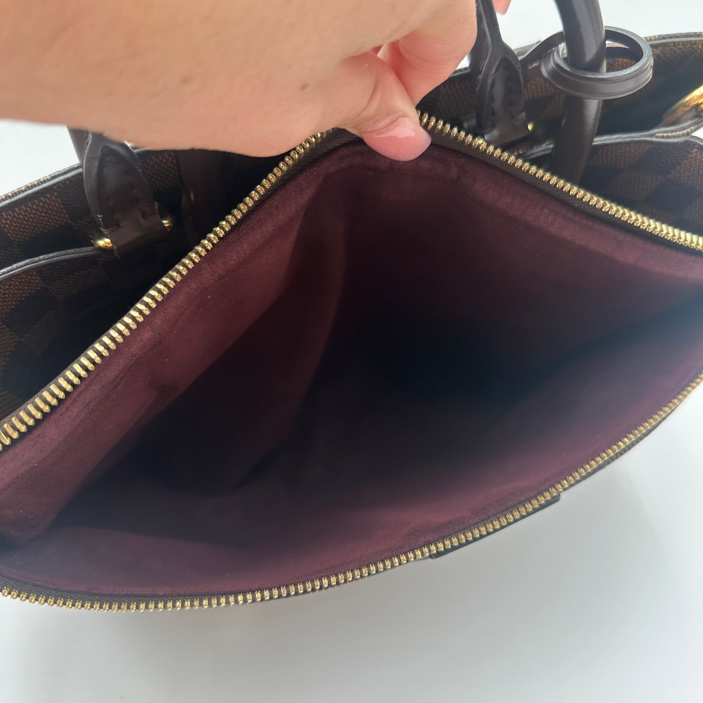 Authentic Louis Vuitton 2016 Damier Ebene Brompton 2-Way Tote