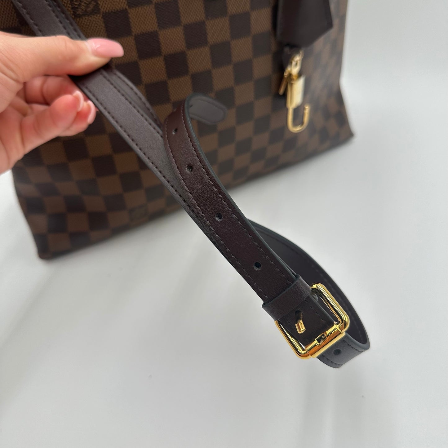Authentic Louis Vuitton 2016 Damier Ebene Brompton 2-Way Tote