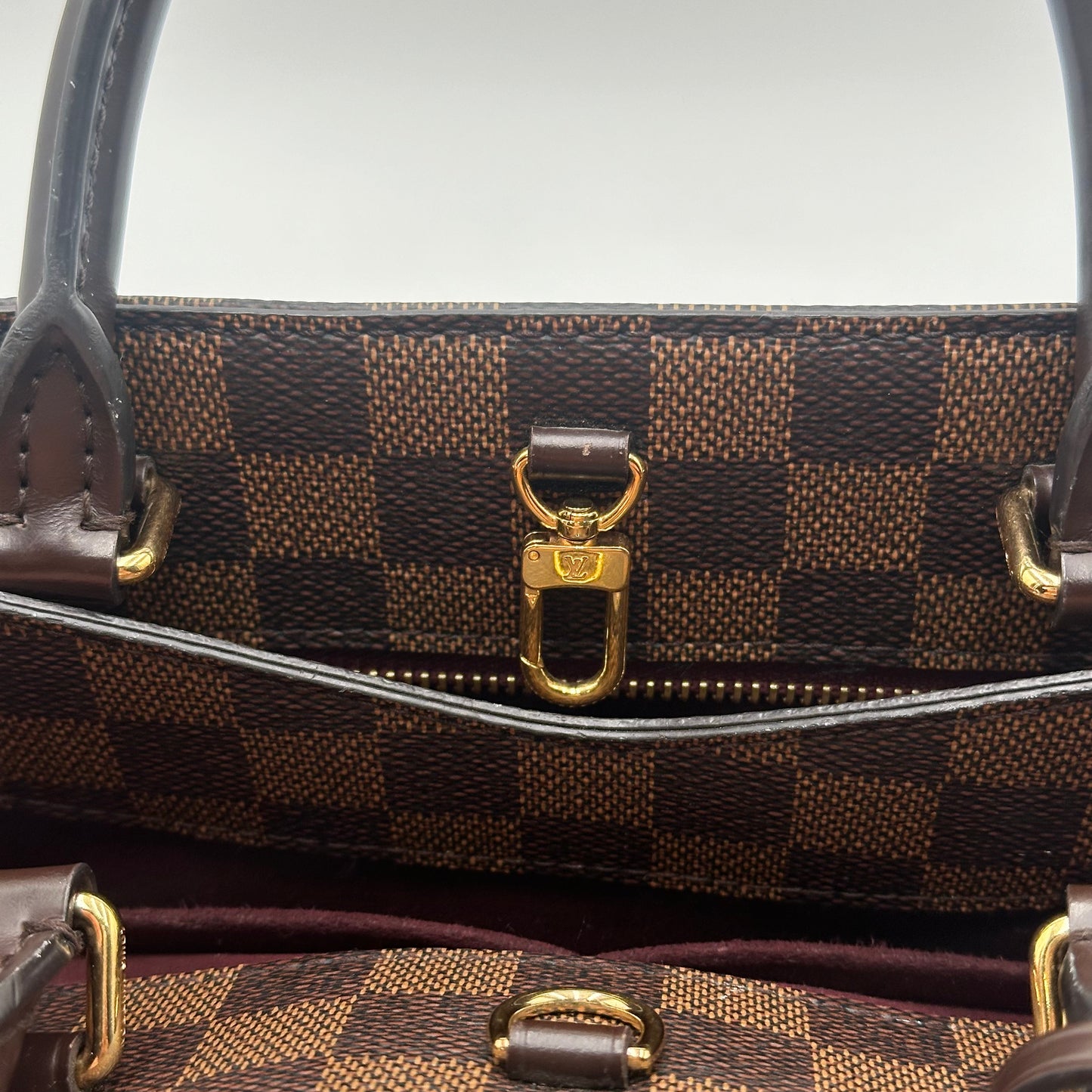 Authentic Louis Vuitton 2016 Damier Ebene Brompton 2-Way Tote