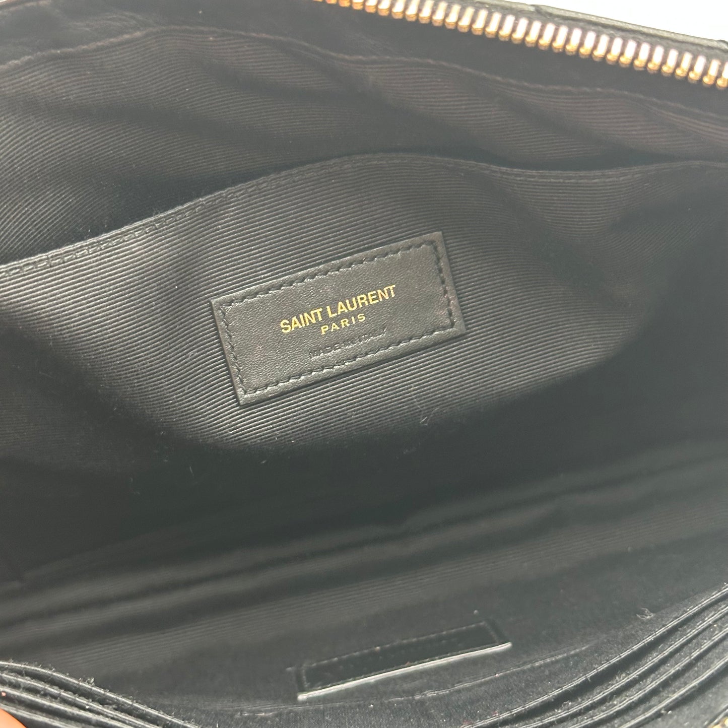 Authentic YSL Matelasse Cassandre Zipper Clutch Crossbody