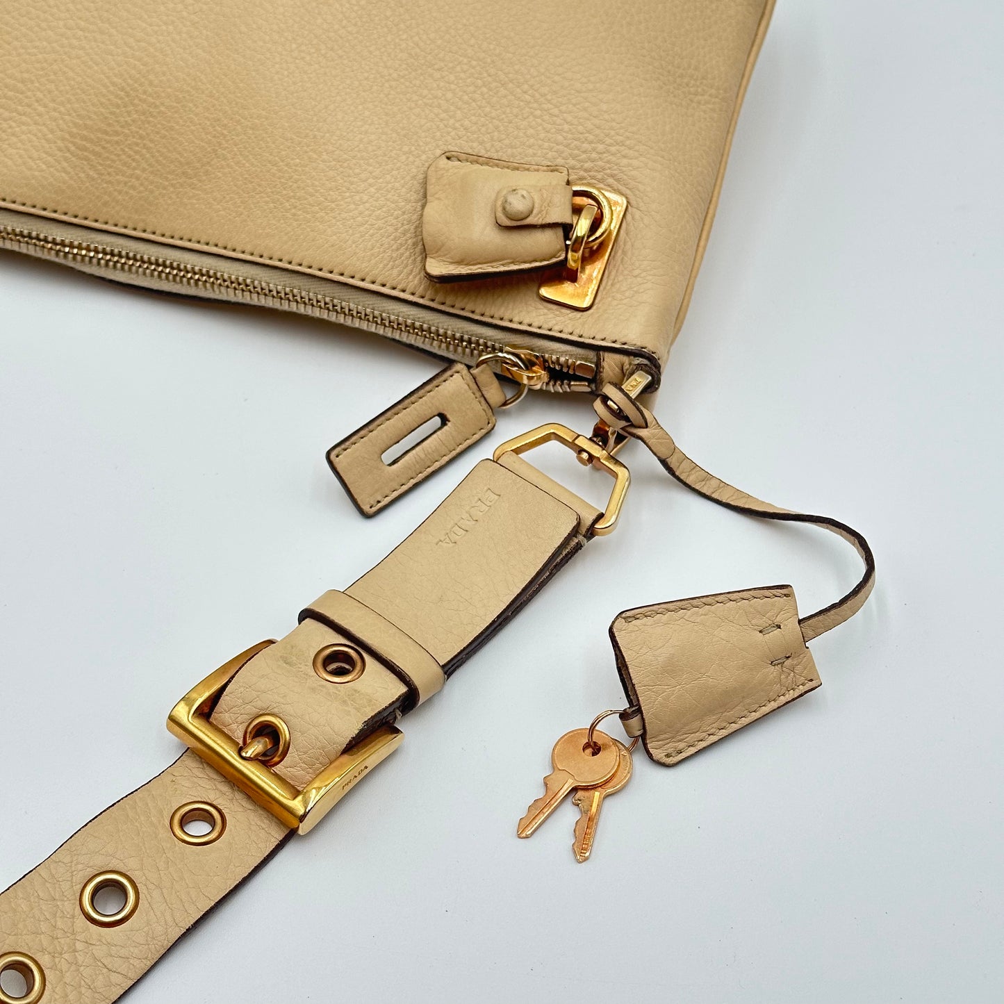 Authentic PRADA Saffiano Daino Shoulder Bag