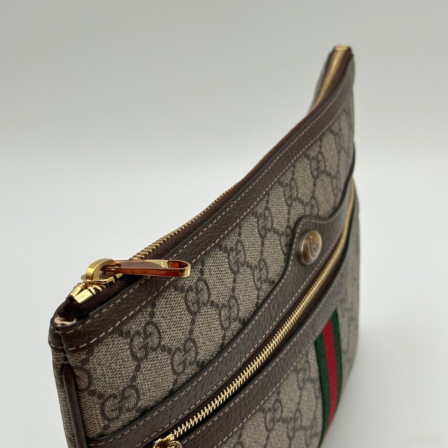Authentic GUCCI Ophidia Supreme Zipper Clutch Crossbody