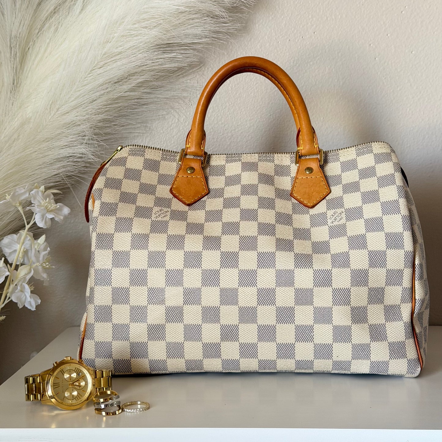 Authentic Louis Vuitton 2007 Damier Azur Speedy 30