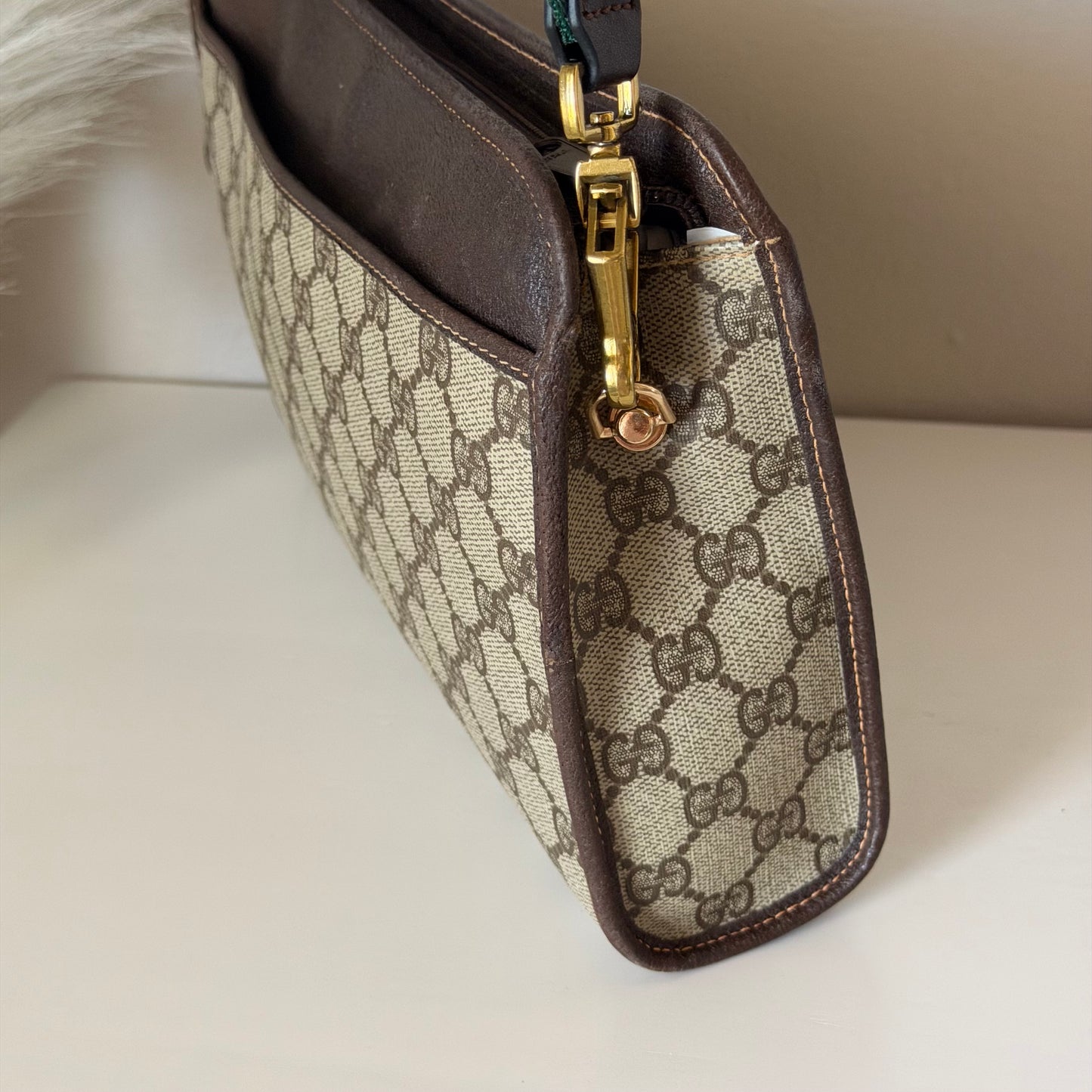 Authentic GUCCI Vintage GG Supreme Canvas Clutch