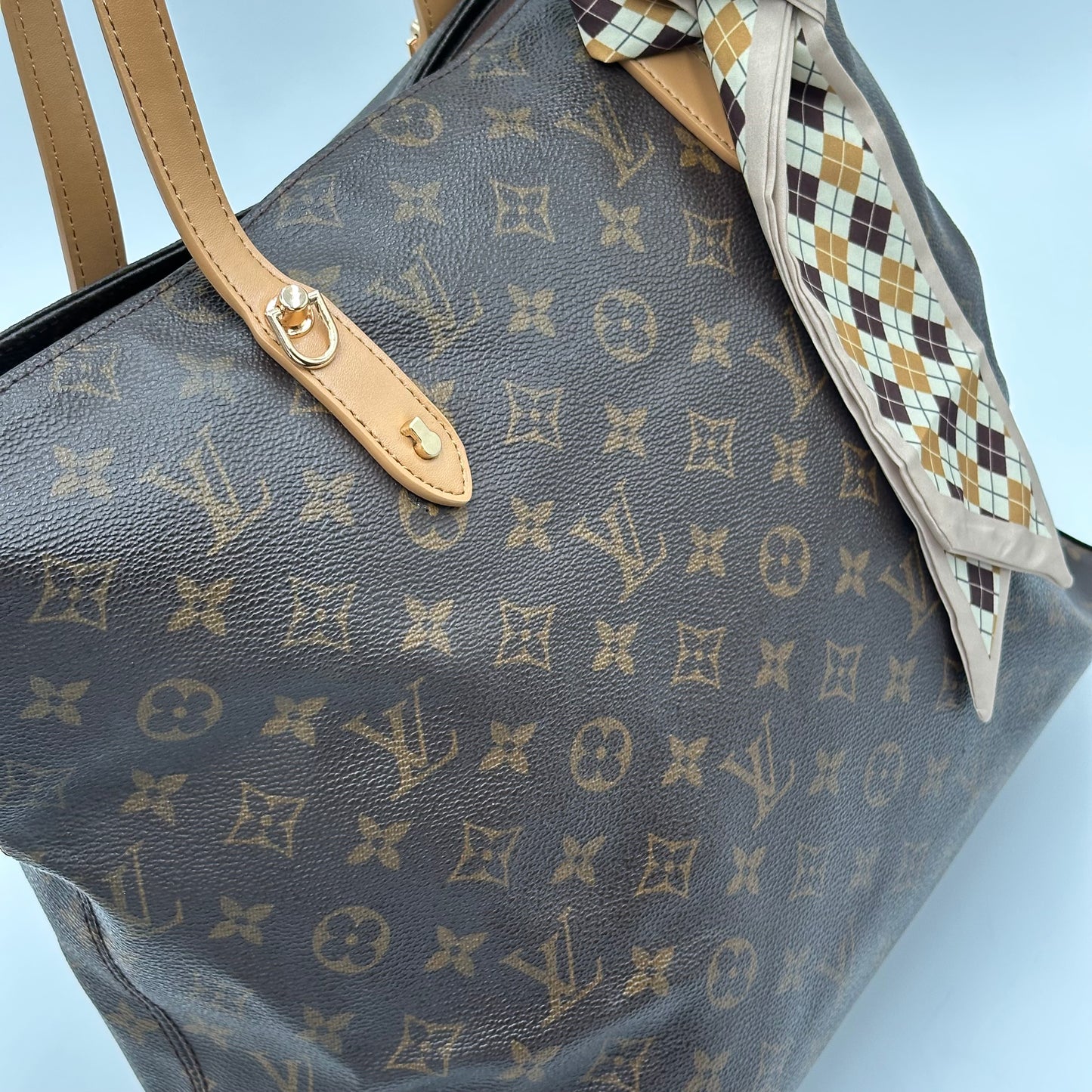 Authentic Louis Vuitton 2000 Monogram Cabas Mezzo Tote