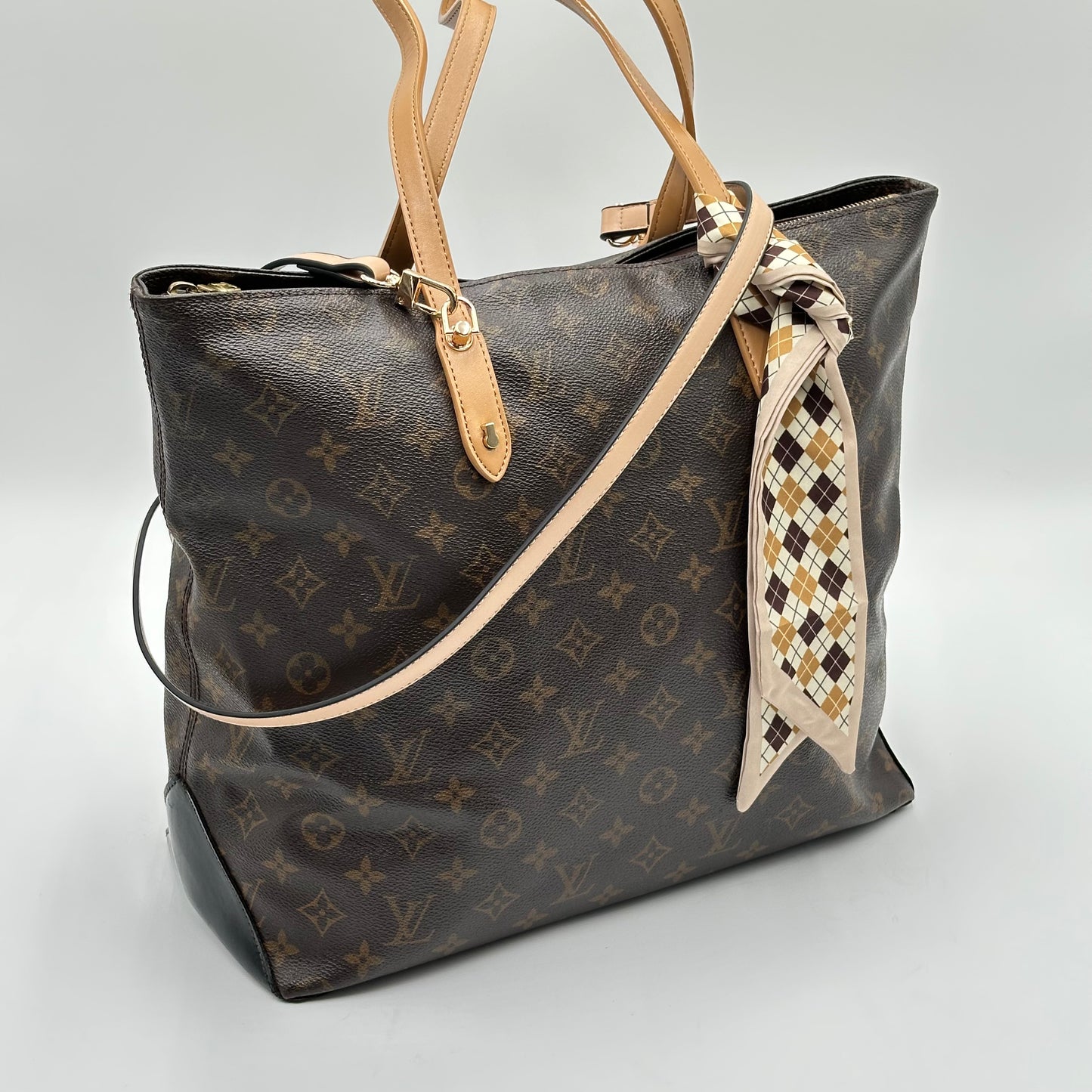 Authentic Louis Vuitton 2000 Monogram Cabas Mezzo Tote