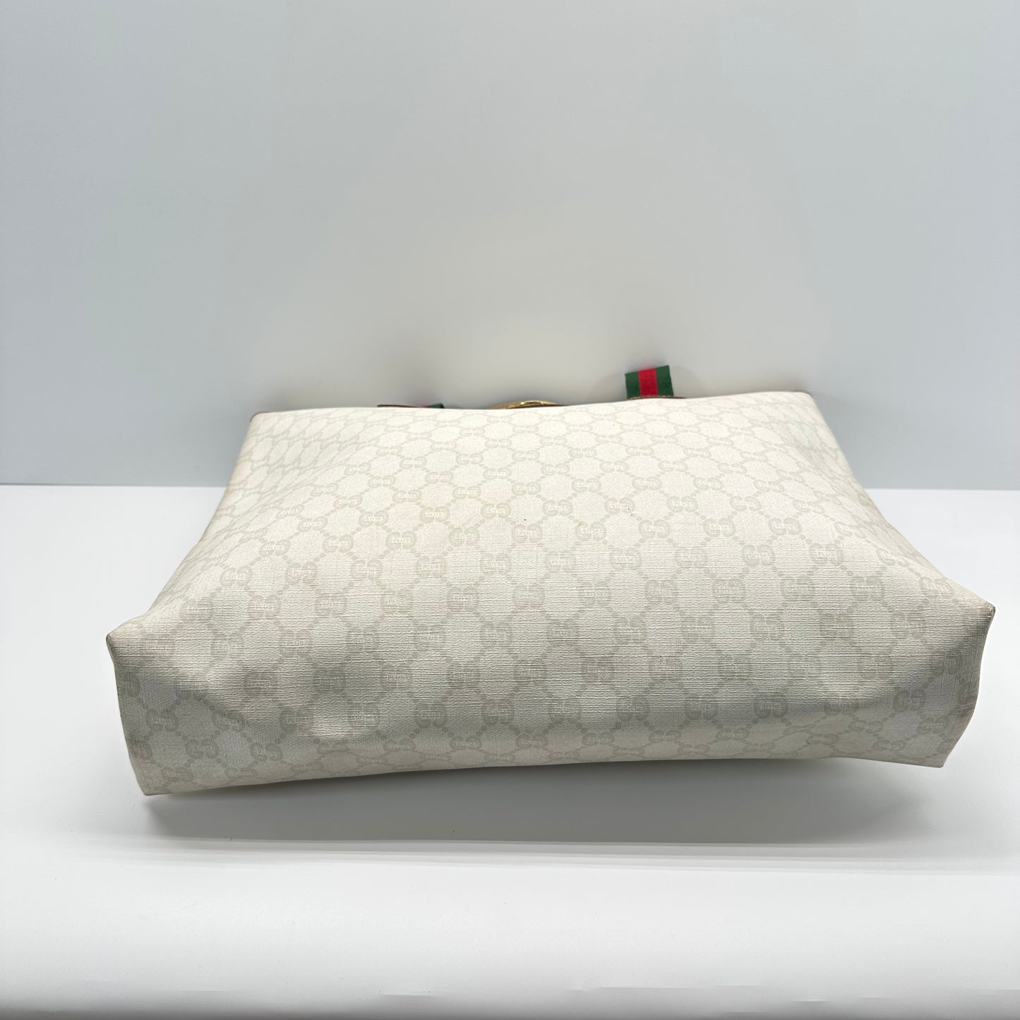 Authentic GUCCI GG White Travel Tote