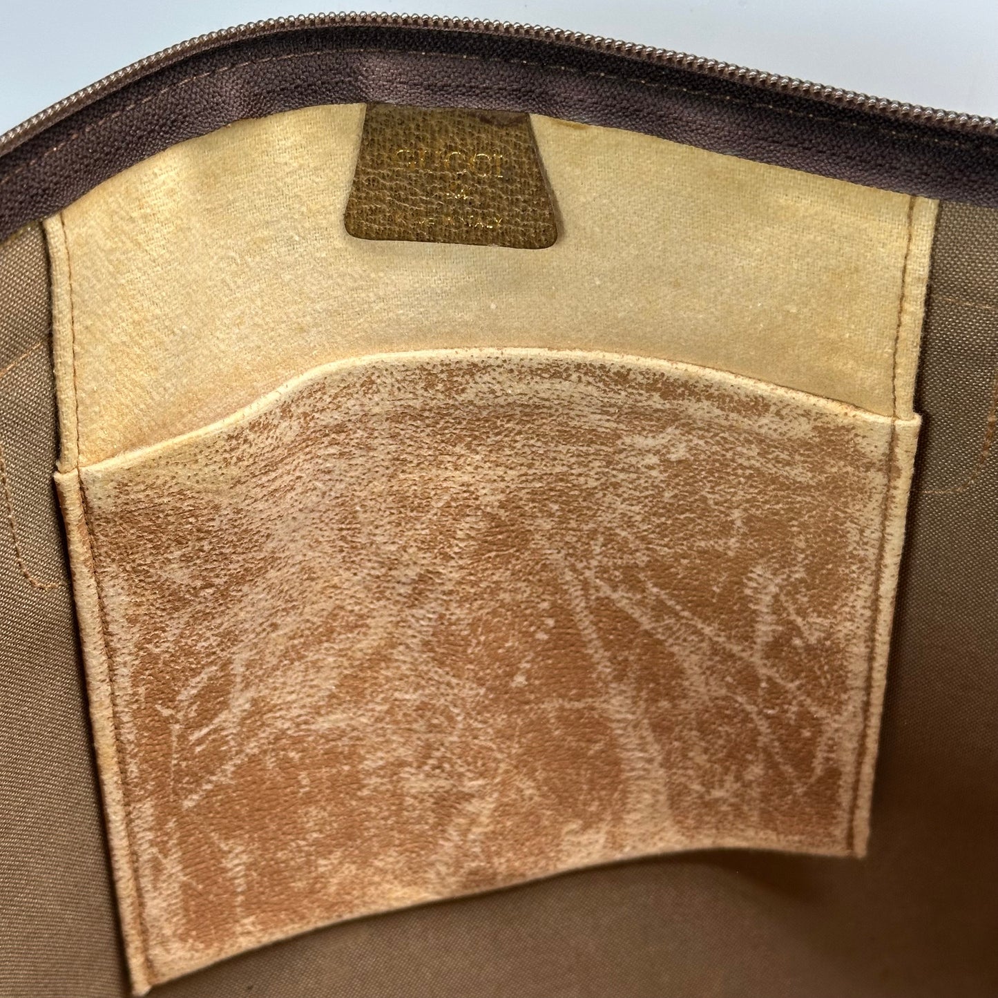 Authentic GUCCI GG Brown Travel Tote