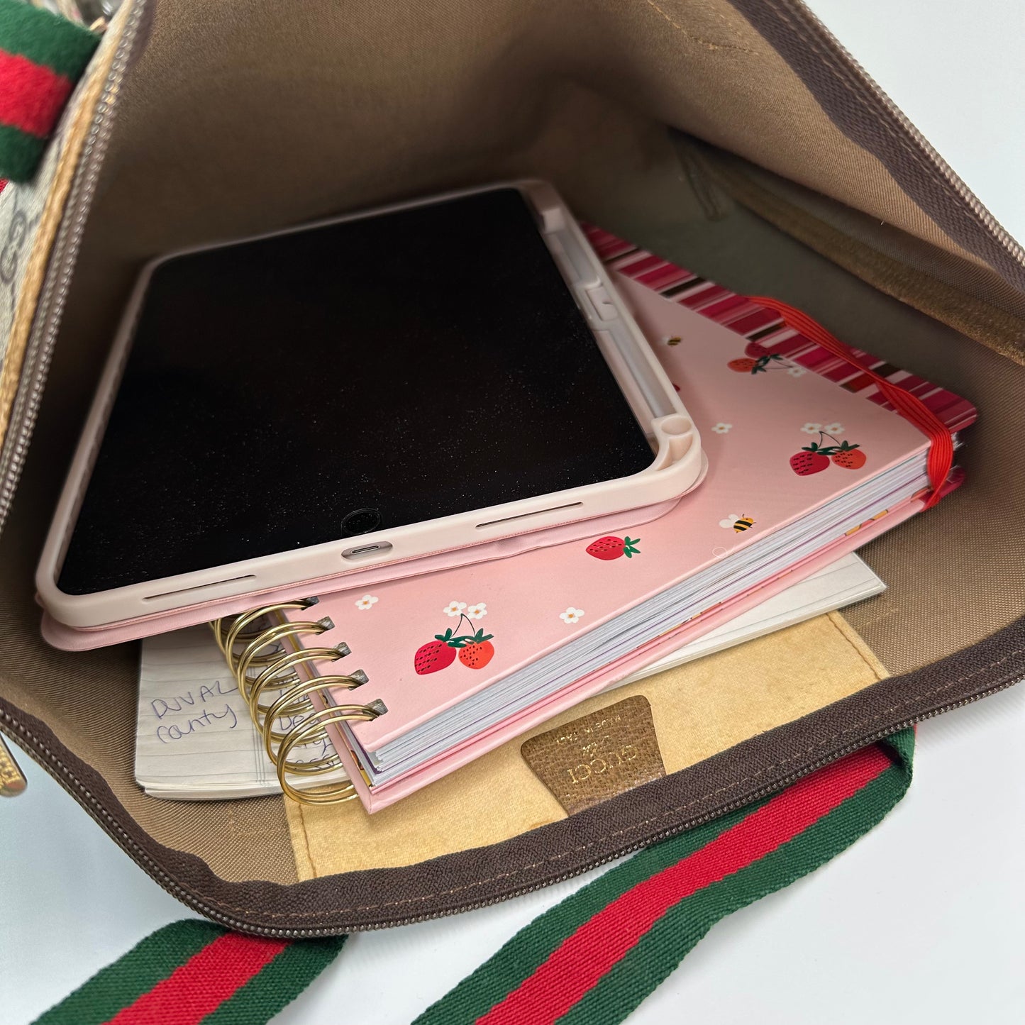 Authentic GUCCI GG Brown Travel Tote