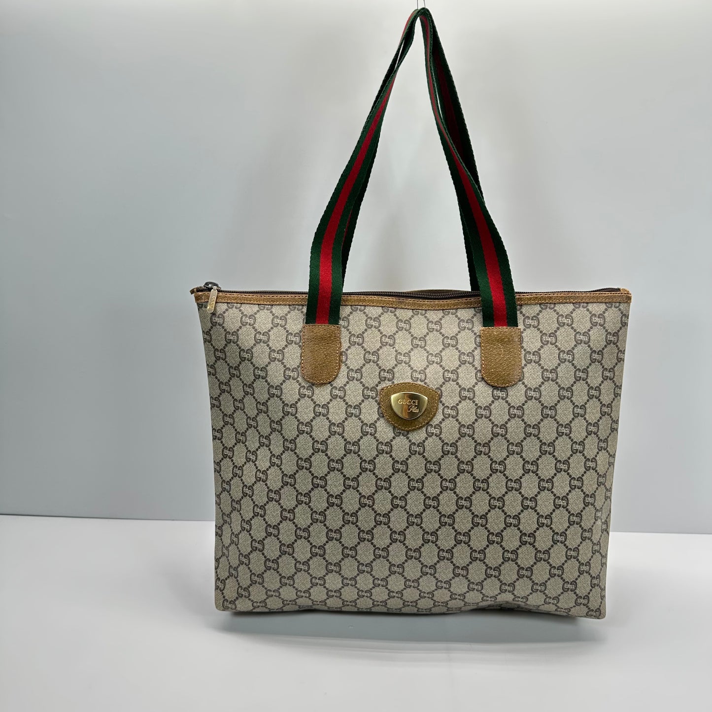 Authentic GUCCI GG Brown Travel Tote