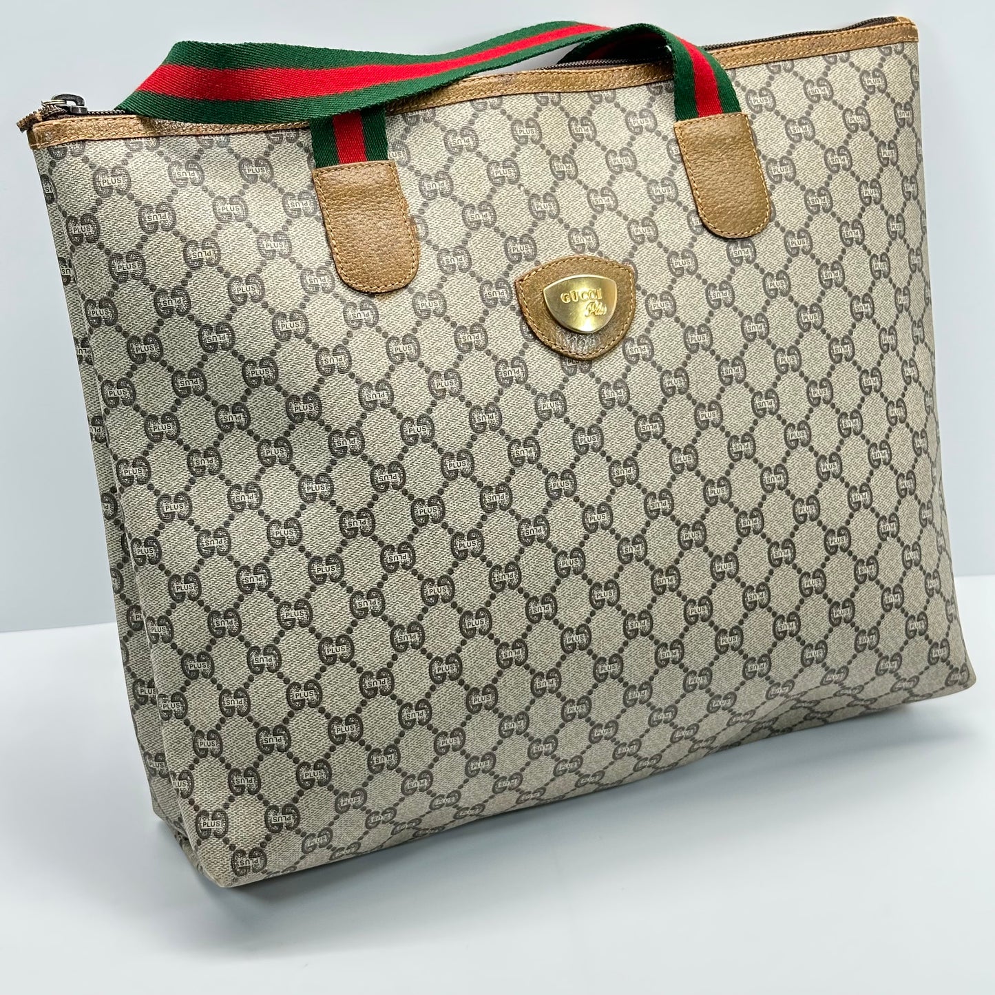 Authentic GUCCI GG Brown Travel Tote