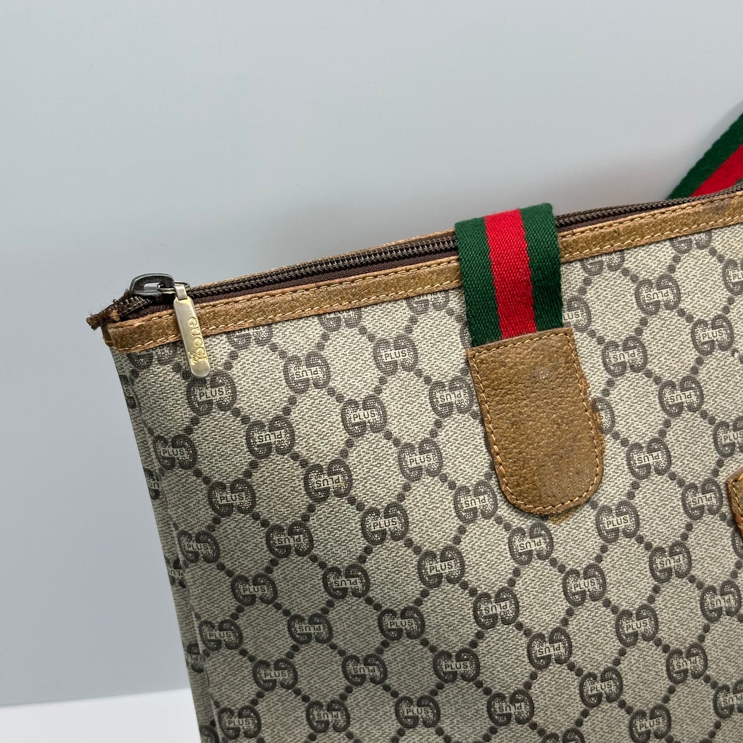 Authentic GUCCI GG Brown Travel Tote