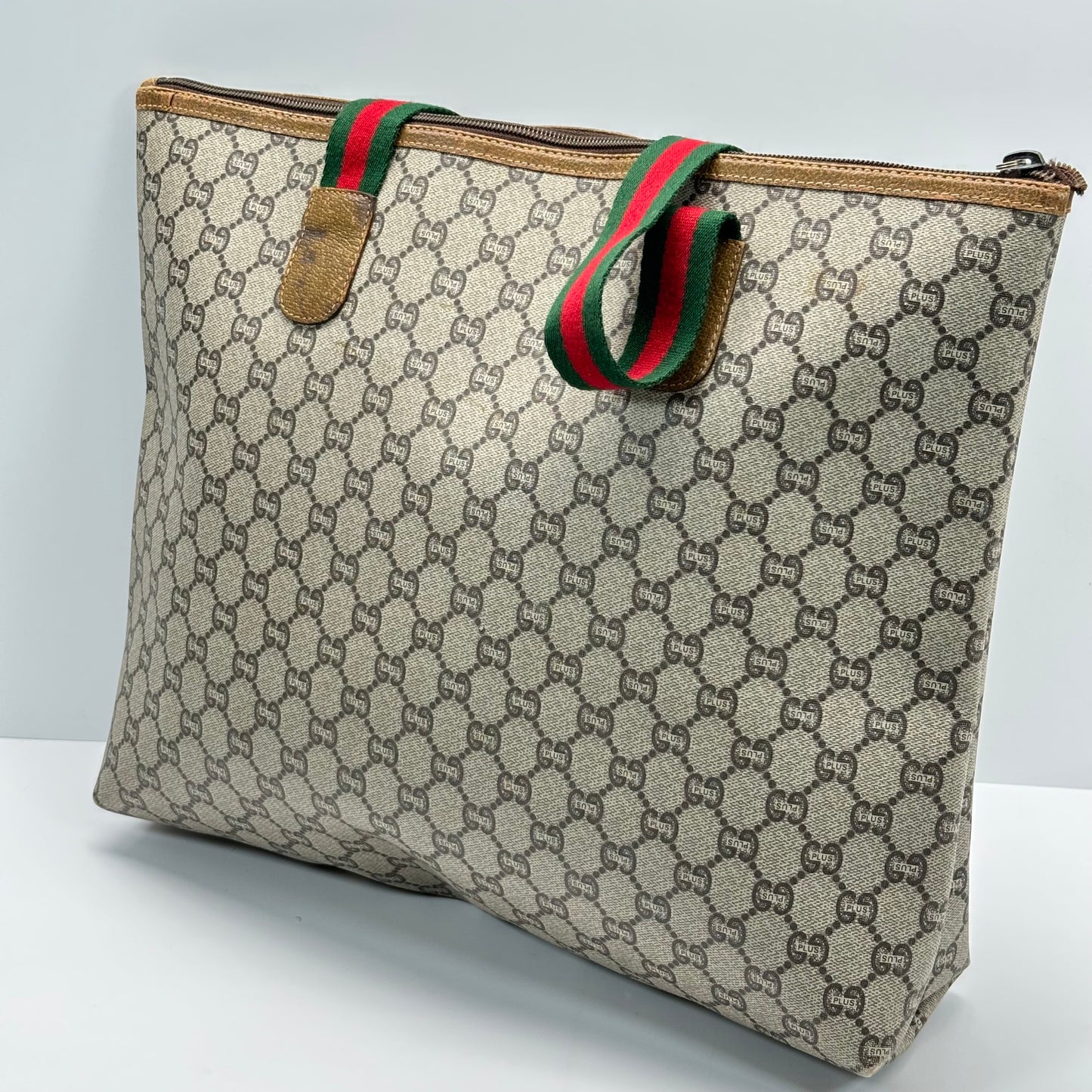 Authentic GUCCI GG Brown Travel Tote